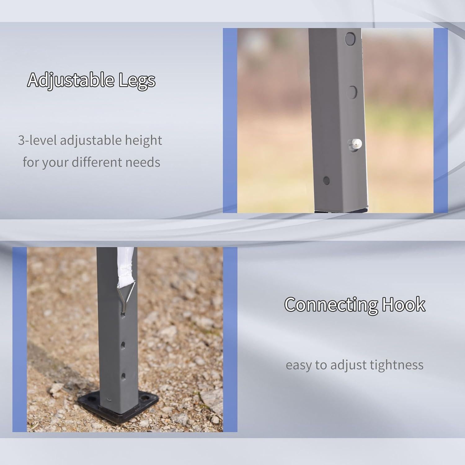 Carpa Plegable QiMaieeUSA 5.85x2.95m Resistente Azul