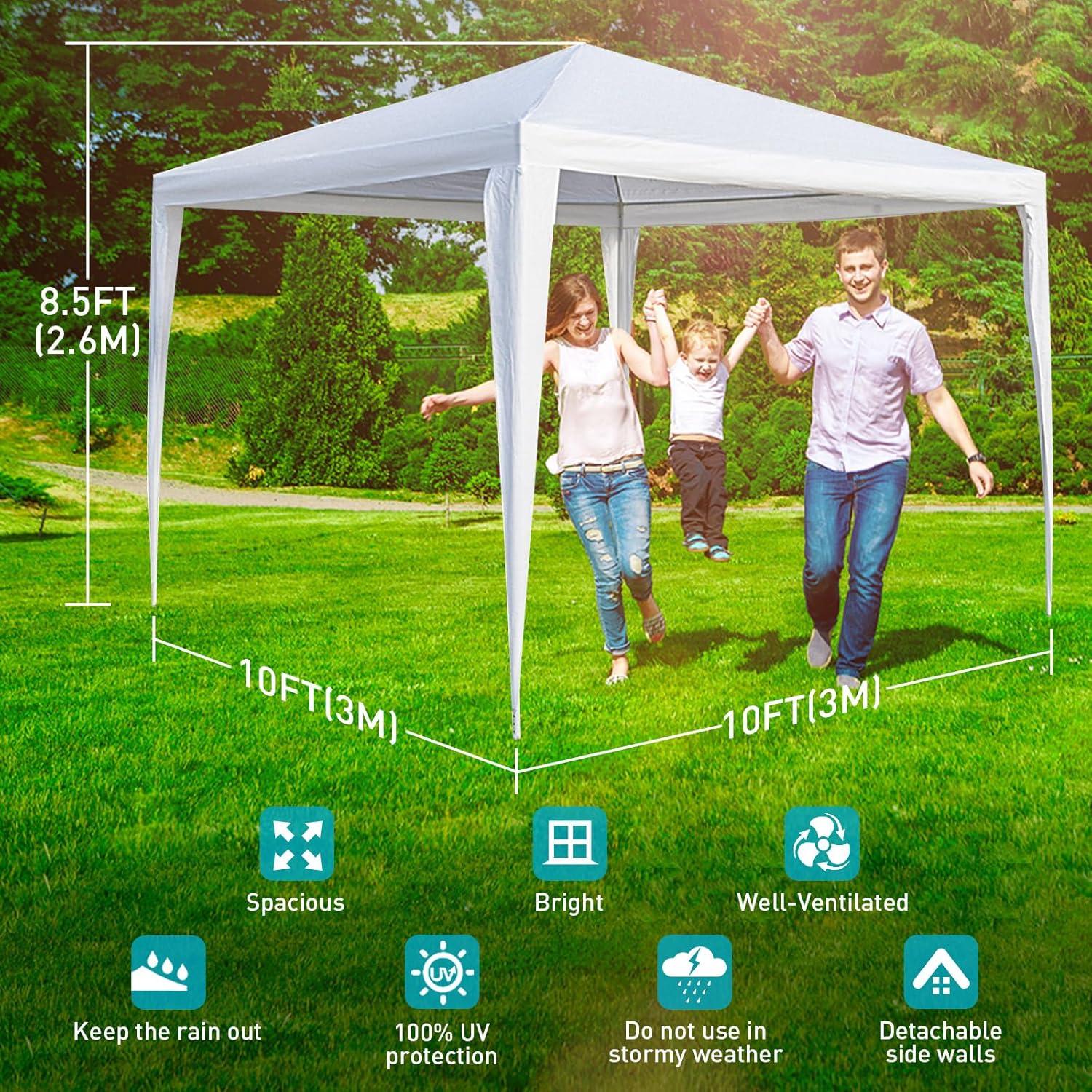 Carpa de Fiesta 3x3m ANTSKU con 4 Paredes Removibles