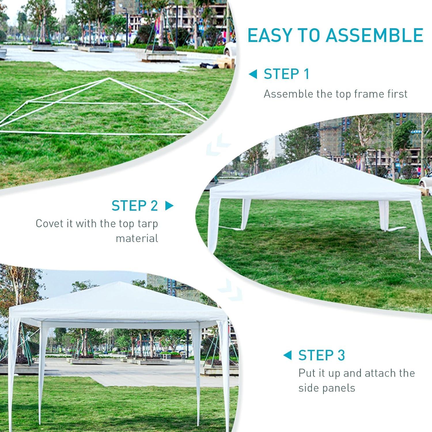 Carpa de Fiesta 3x3m ANTSKU con 4 Paredes Removibles