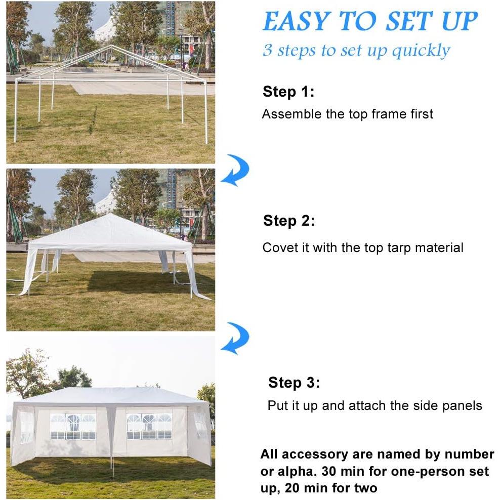 Carpa de Patio Hopesprout 3x6m Impermeable para Eventos
