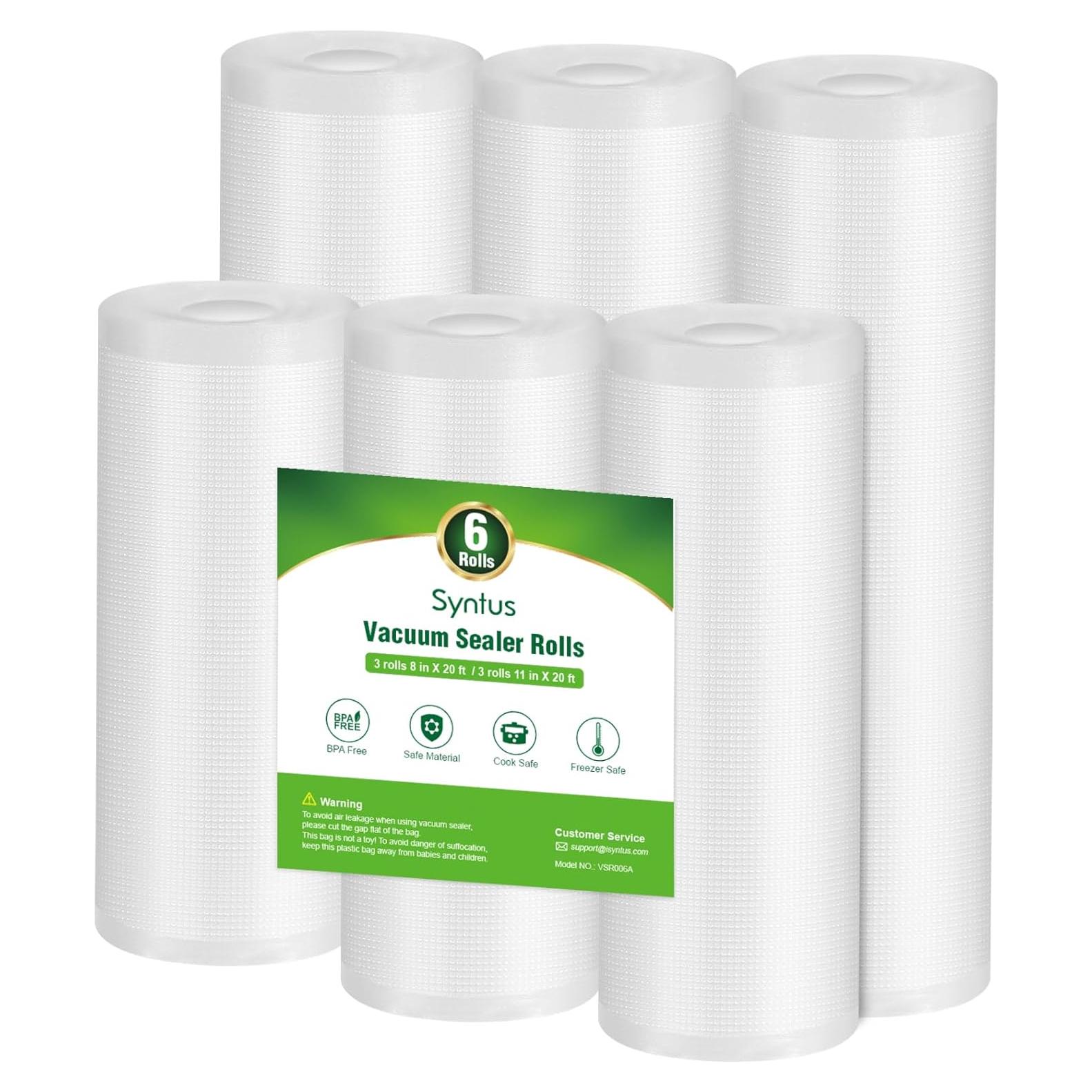 Bolsas de Sellado al Vacío Syntus, 6 Rollos 20m y 8m
