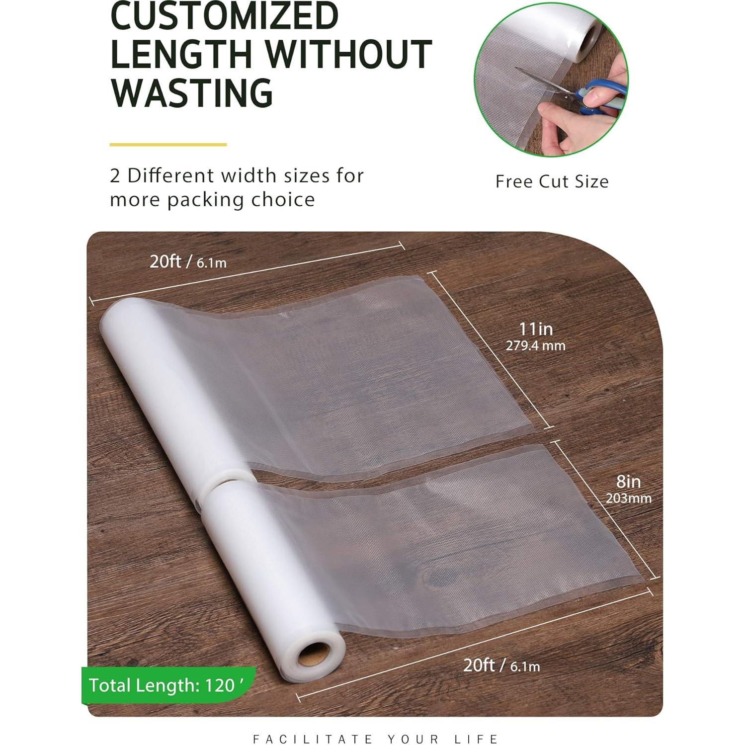 Bolsas de Sellado al Vacío Syntus, 6 Rollos 20m y 8m