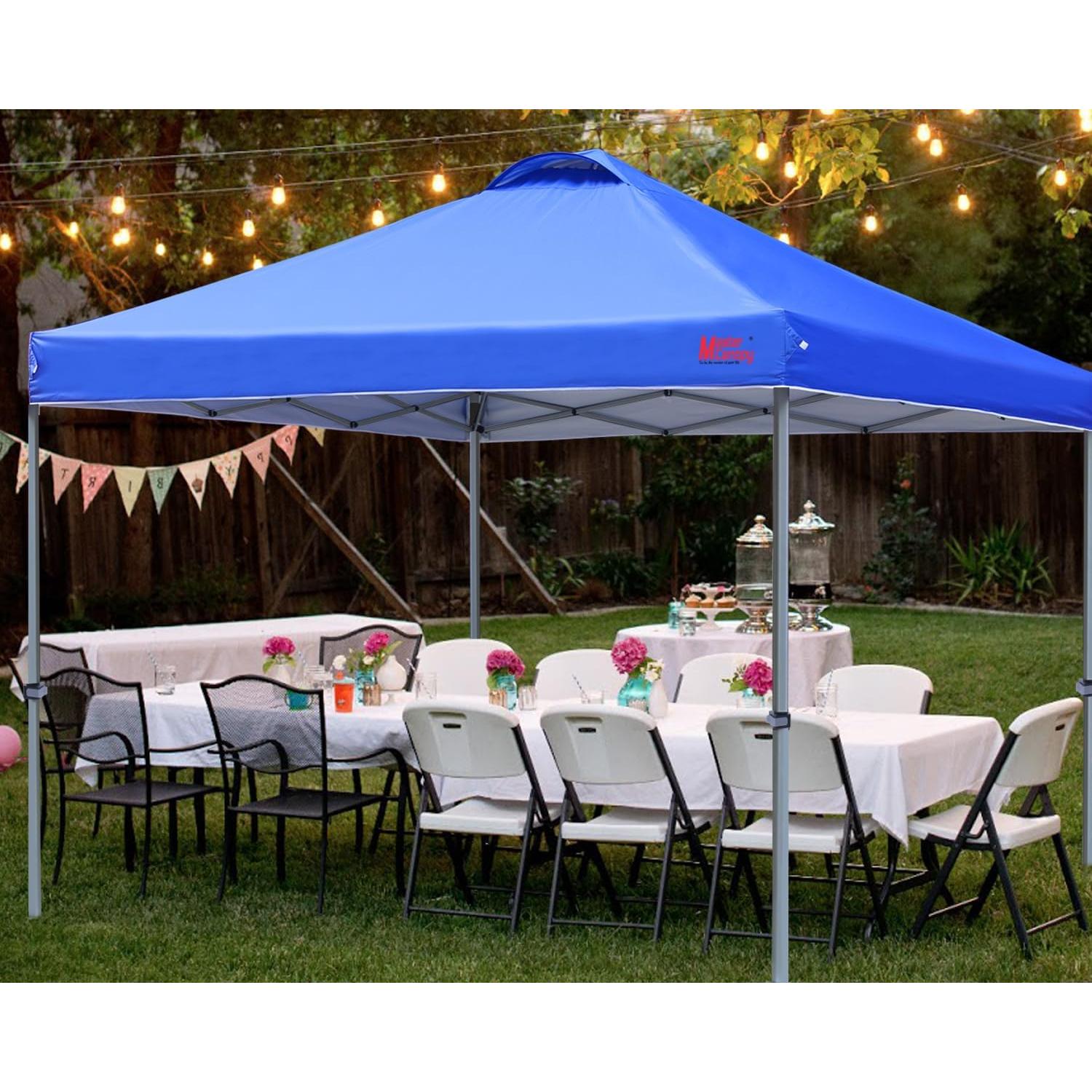 Carpa Plegable MASTERCANOPY 3.66x3.66m Azul Resistente UV