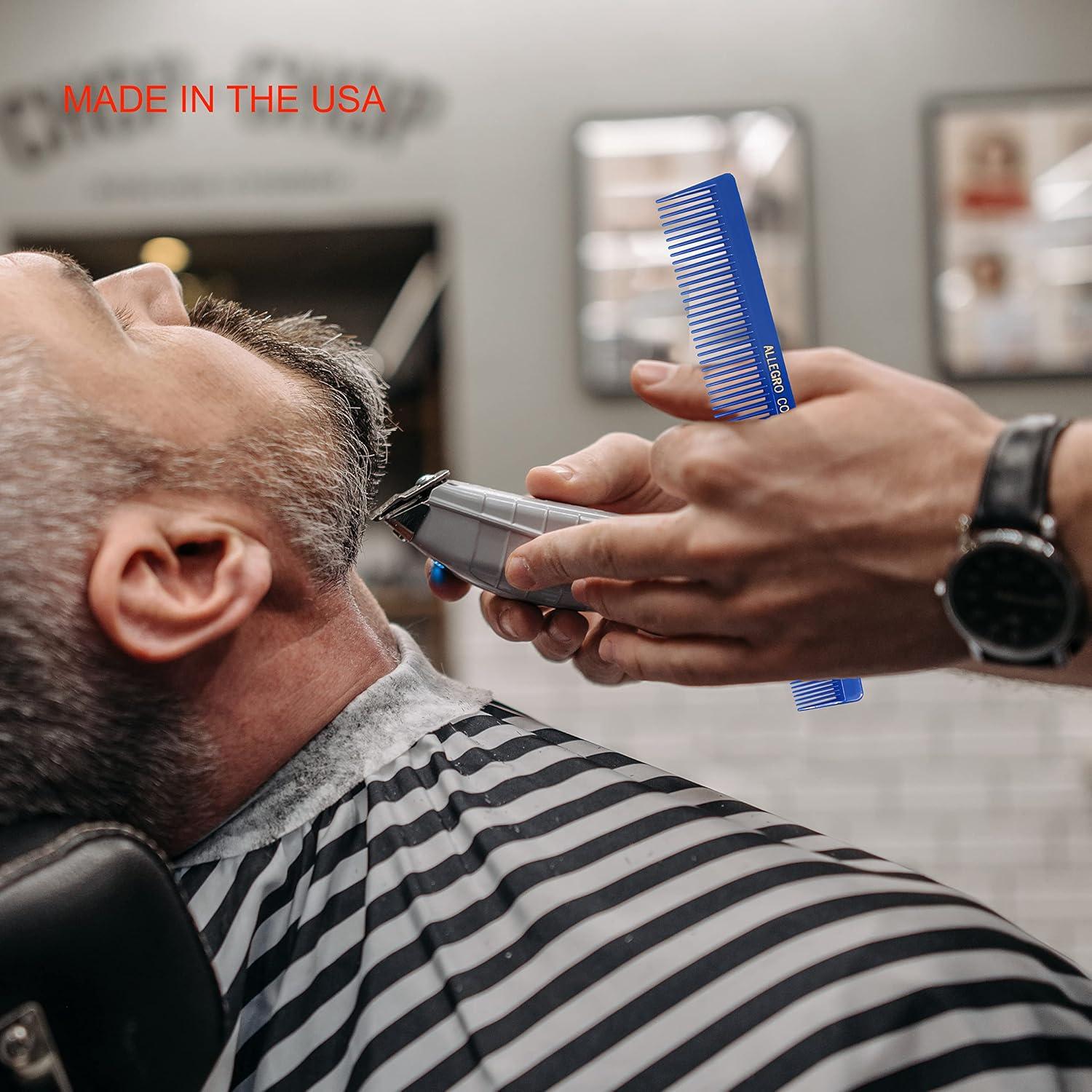 Peines de Peluquería Allegro Combs 420 - 6 Piezas Azul