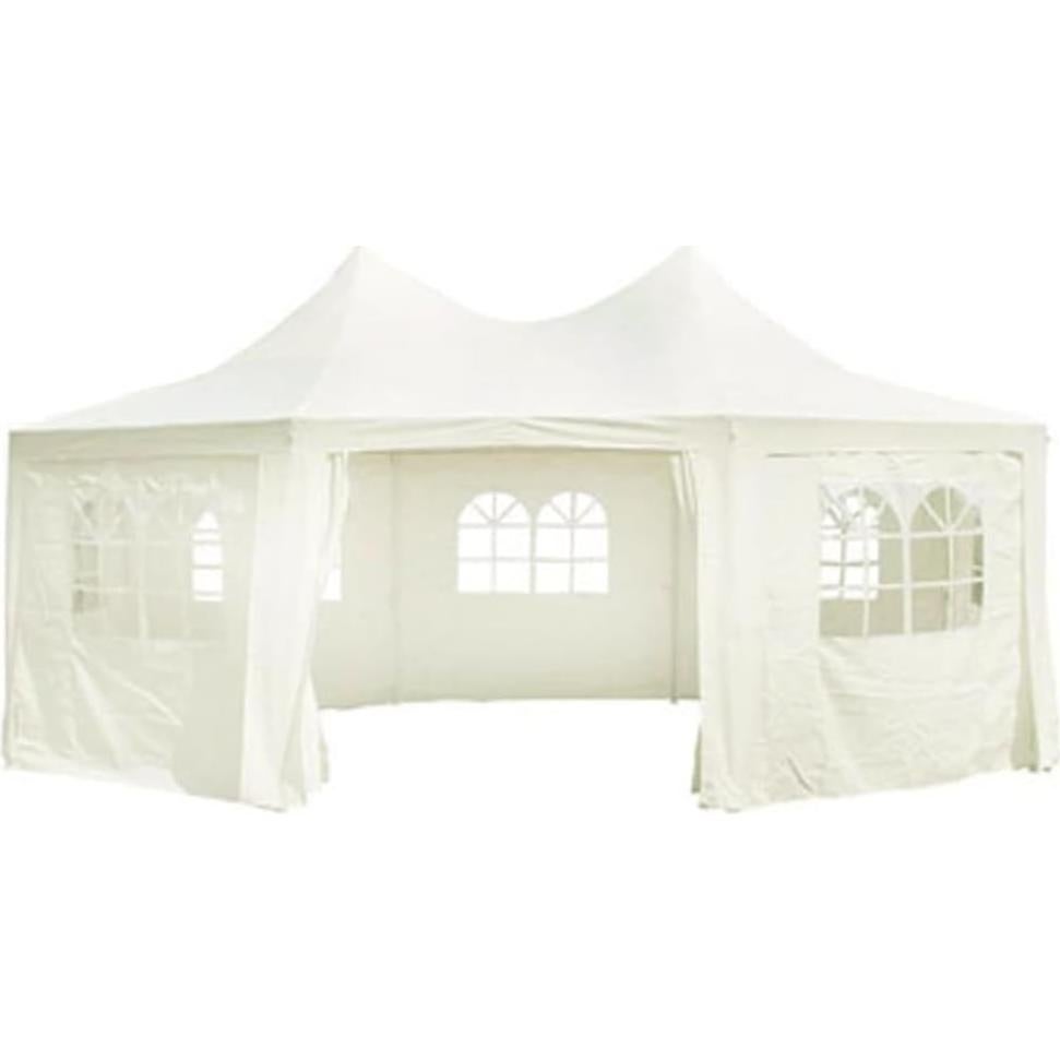 Octagonal Party Tent Cream 19.7'x14.4'x11.5',Water-Resistant Octagonal Party Tent for Outdoor Events and Gatherings Patio Furniture