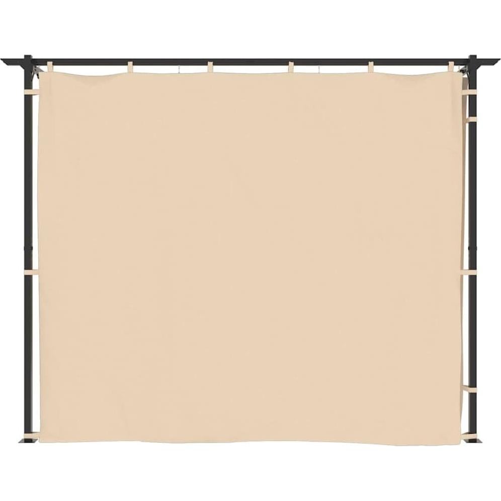 Gazebo with Curtains 9.8'x9.8' Cream Steel,Outdoor Gazebo with Water and UV Protection Durable Party Tent for Family Gatherings and Special Events Garden Structures