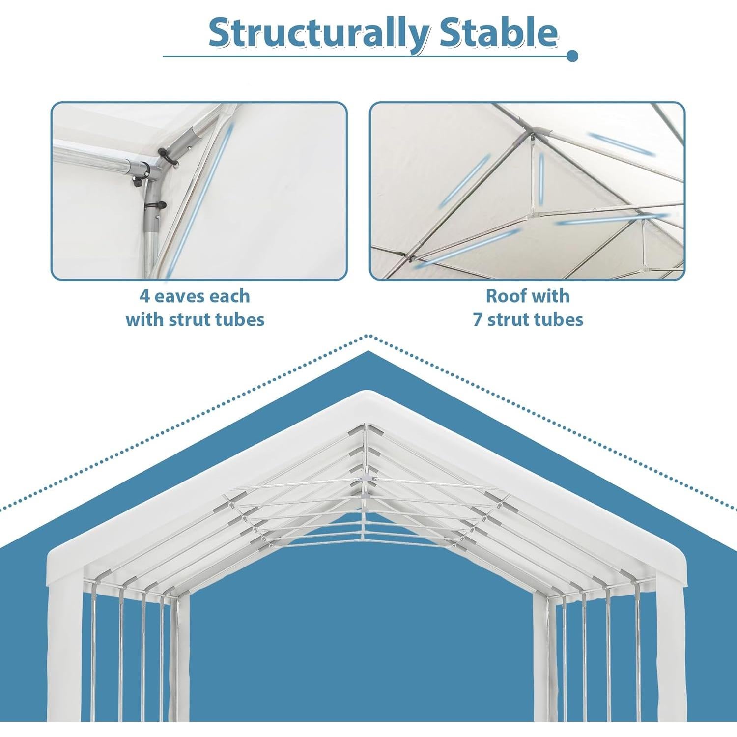 16x32FT Heavy Duty Party Tent, Instant Wedding, Event Shelter with Storage Bags & Removable Walls