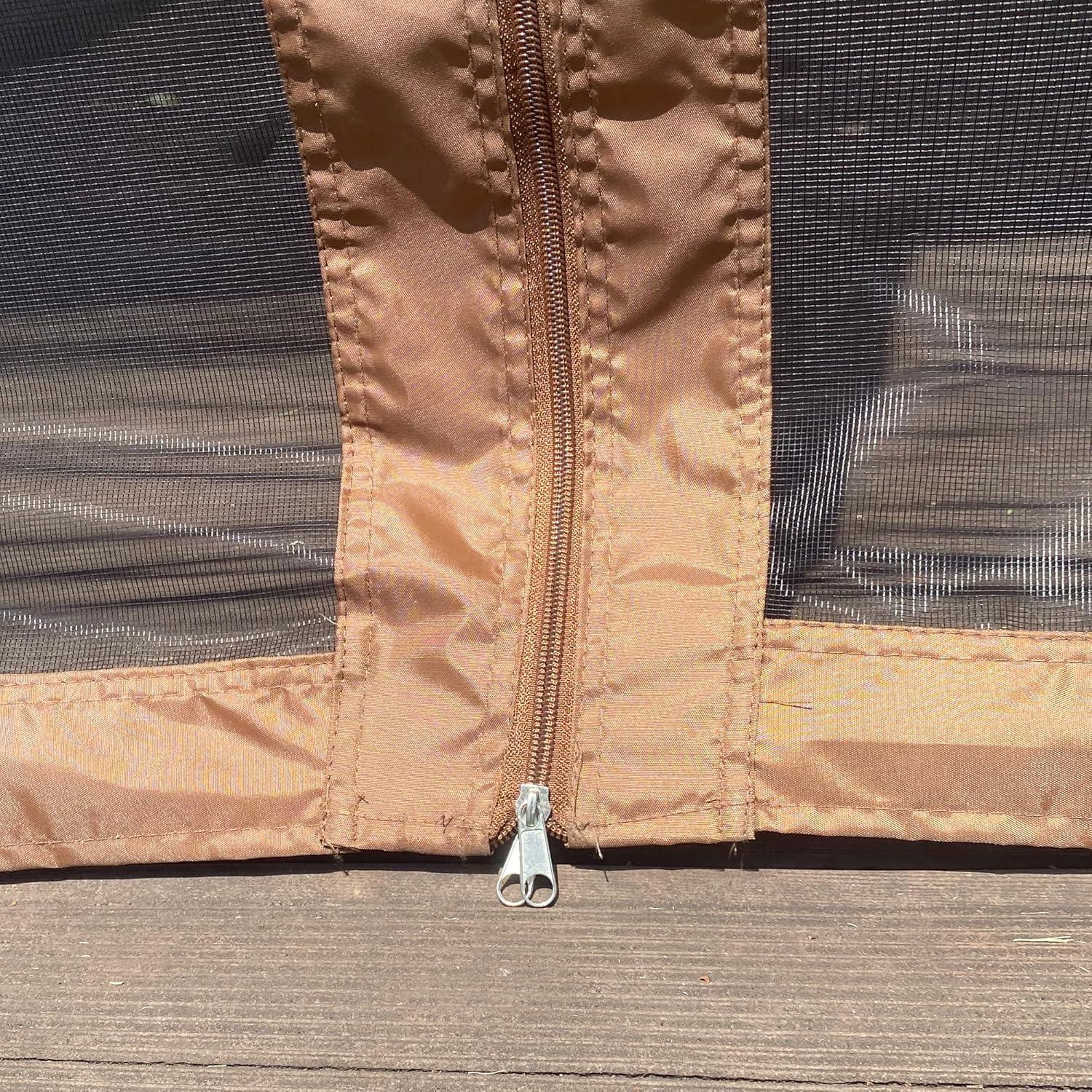 Gazebo Plegable AnhuaUSA 3.35x3.35m con Mosquitera y Techo Doble