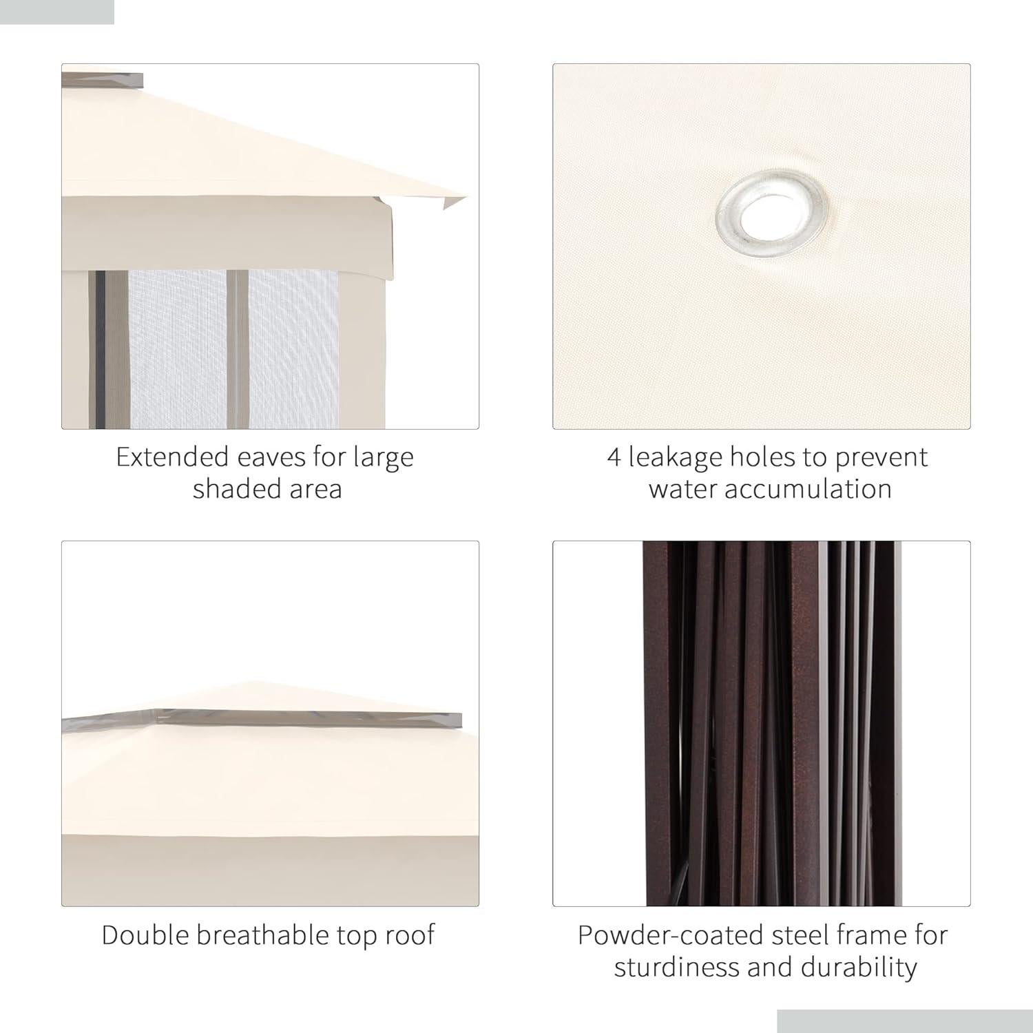 Carpa Plegable AnhuaUSA 3.25x3.25m con Malla y Bolsa