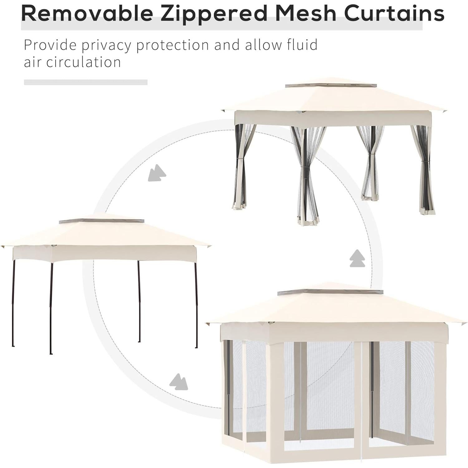 Carpa Plegable AnhuaUSA 3.25x3.25m con Malla y Bolsa