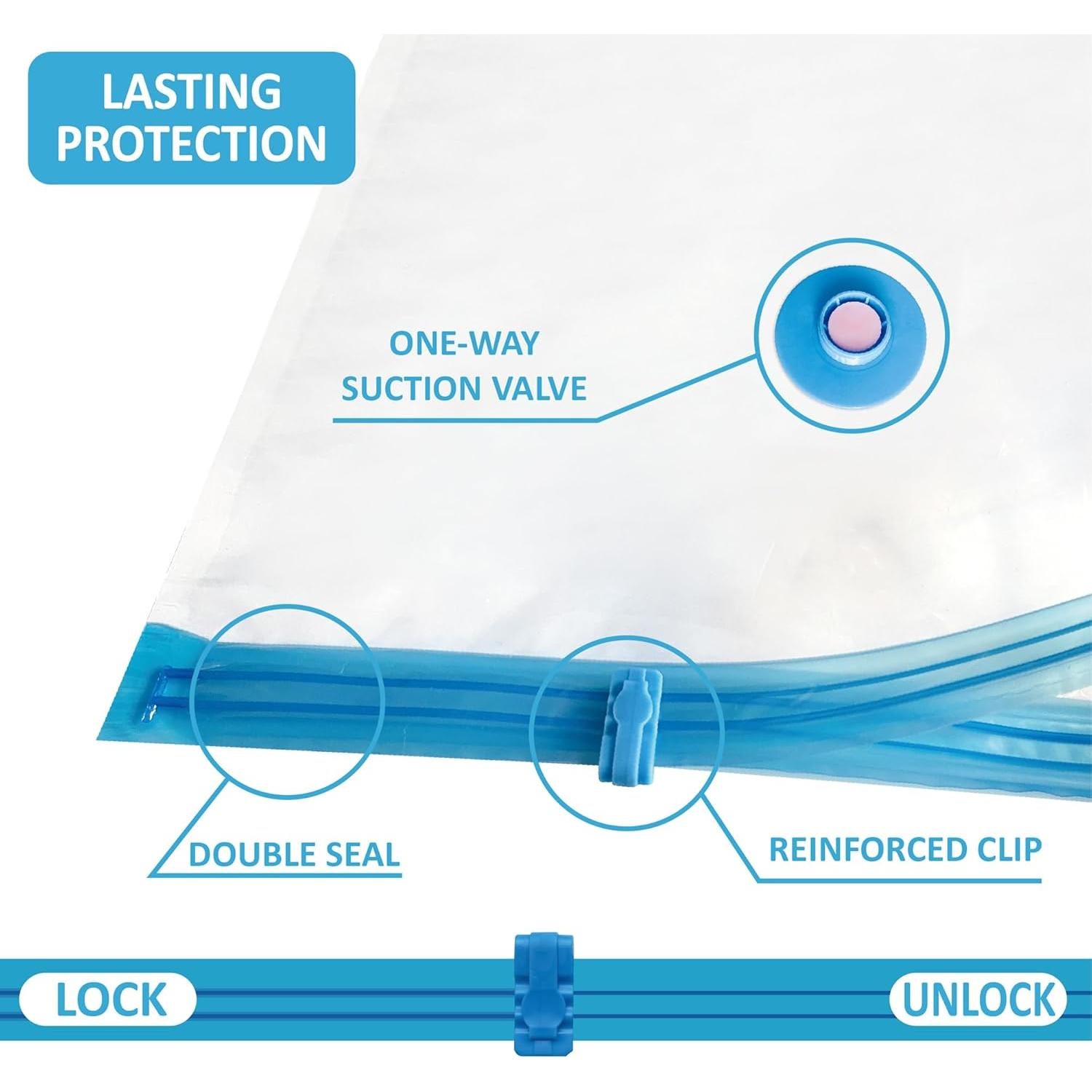 Paquete de 3 bolsas al vacío jumbo Cozy Essential 39x31 cm