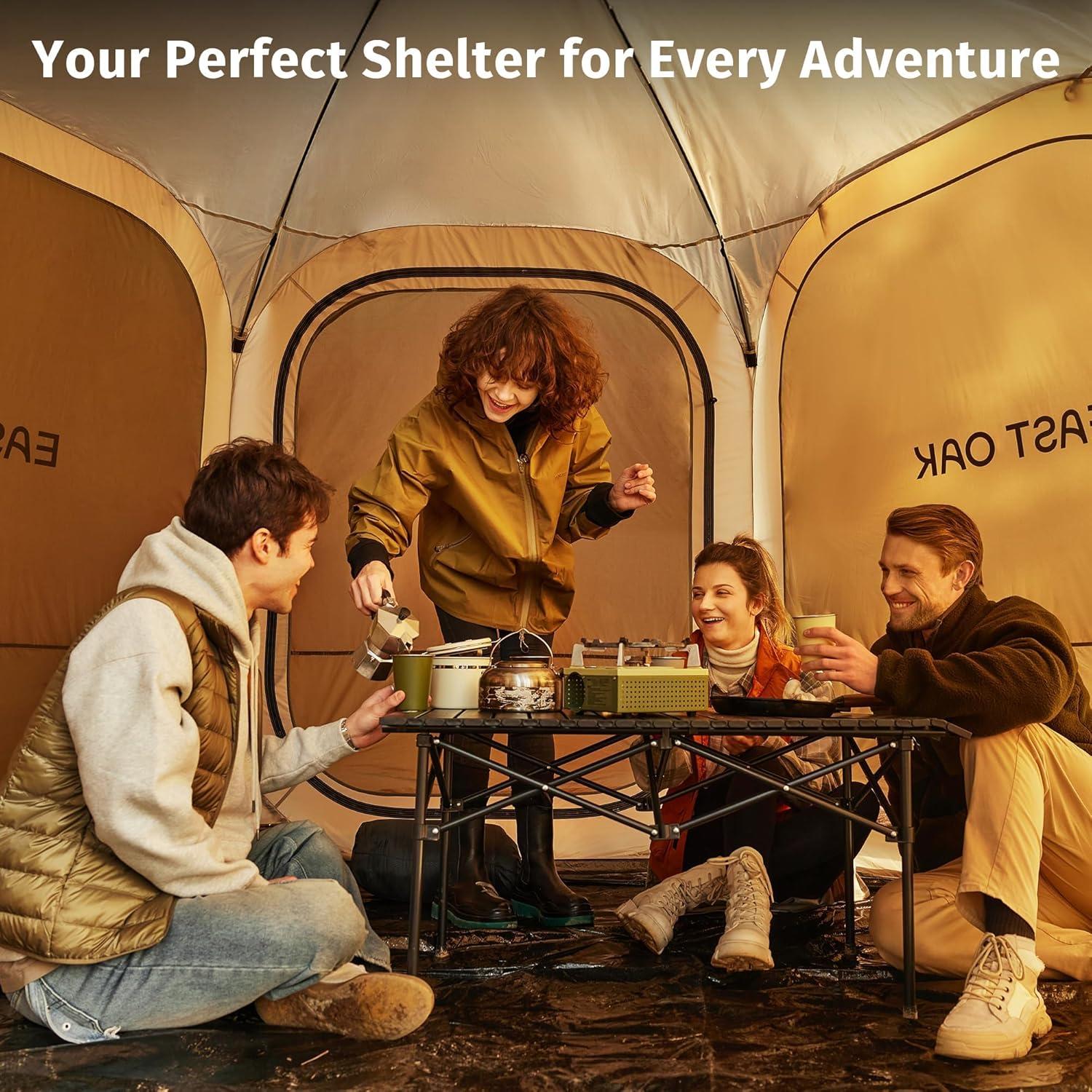 Carpa Plegable East Oak 3.66x3.66m con Malla y Bolsa de Transporte