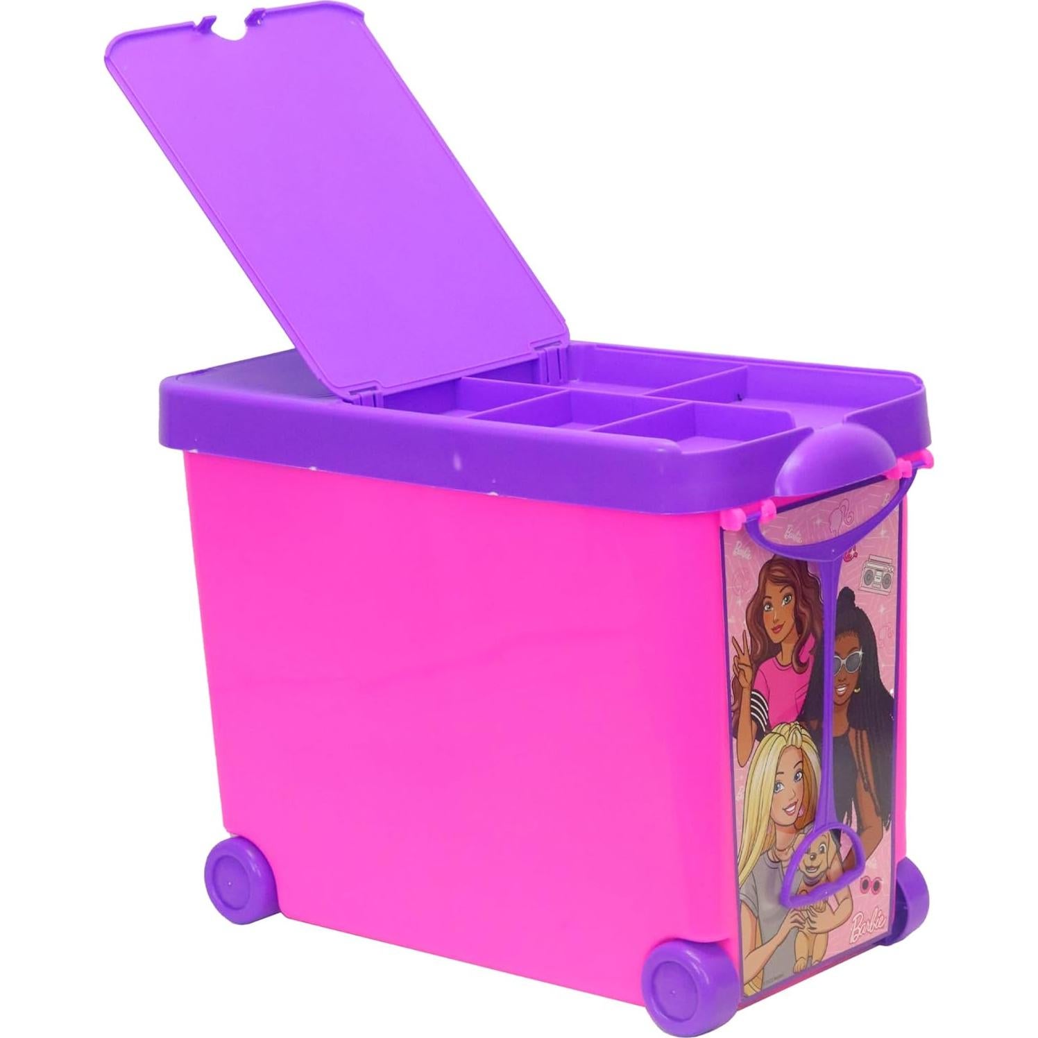 Contenedor Rodante de Almacenamiento Barbie 45.7x22.9x34.3cm