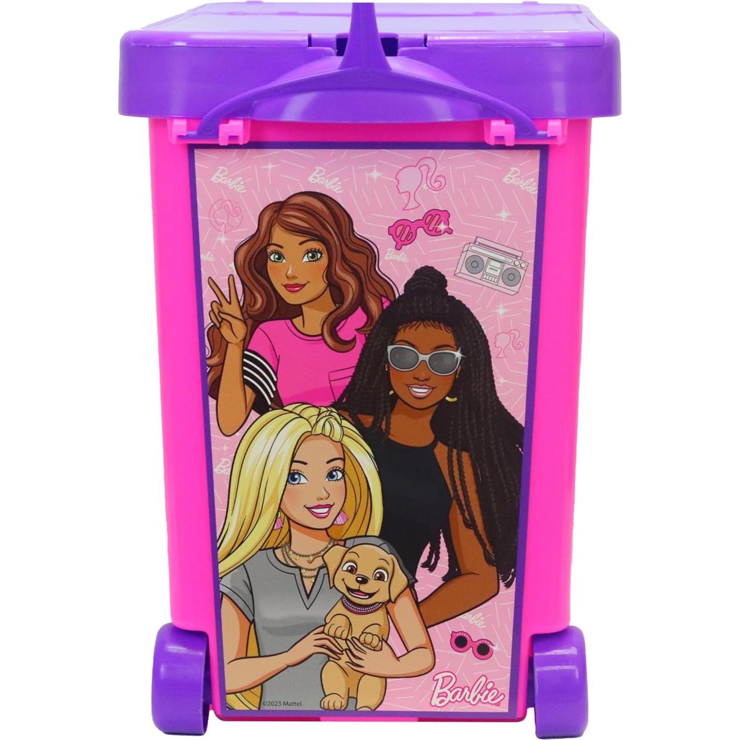 Contenedor Rodante de Almacenamiento Barbie 45.7x22.9x34.3cm