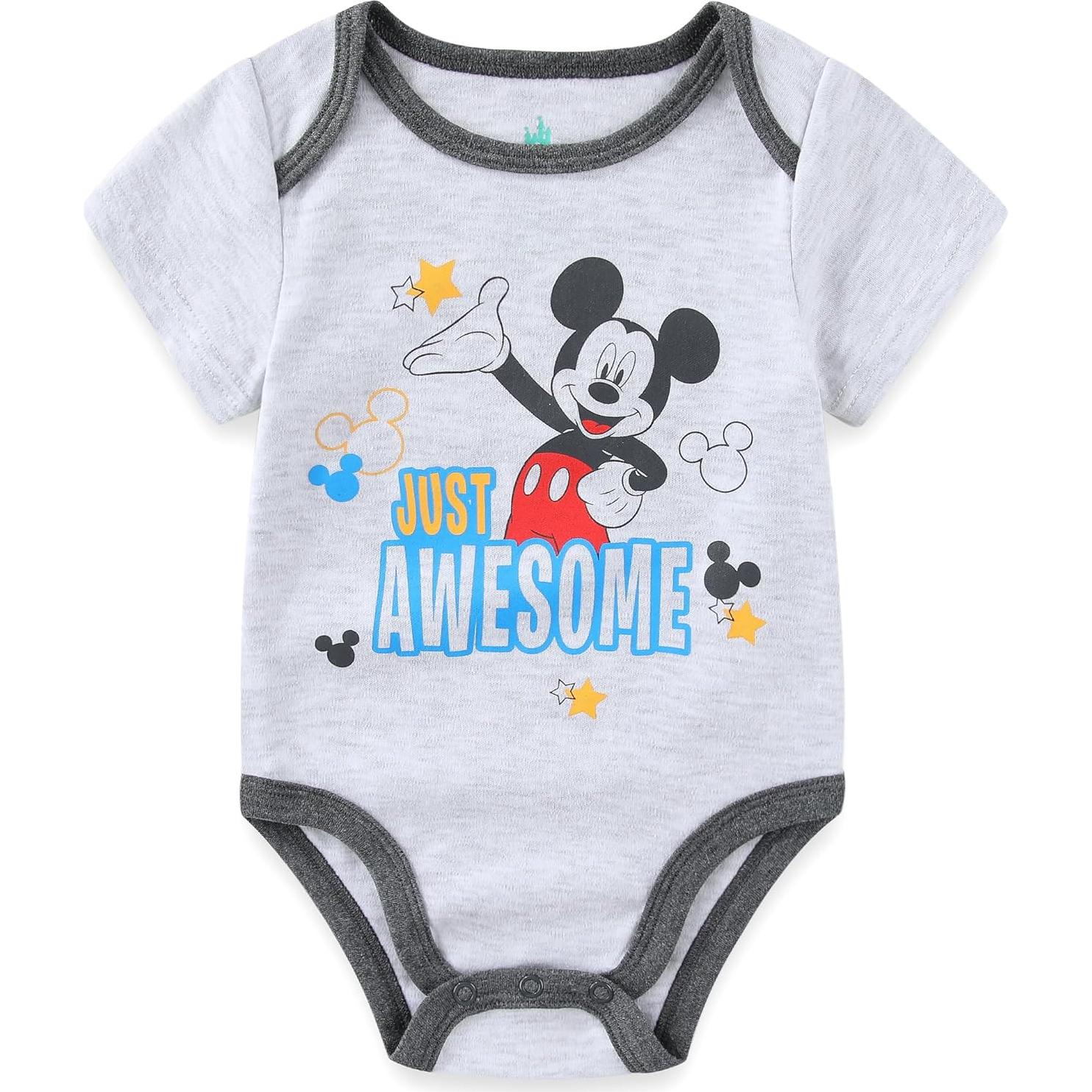 Conjunto de 5 Bodies Disney para Bebés - Mickey, Simba, Pooh