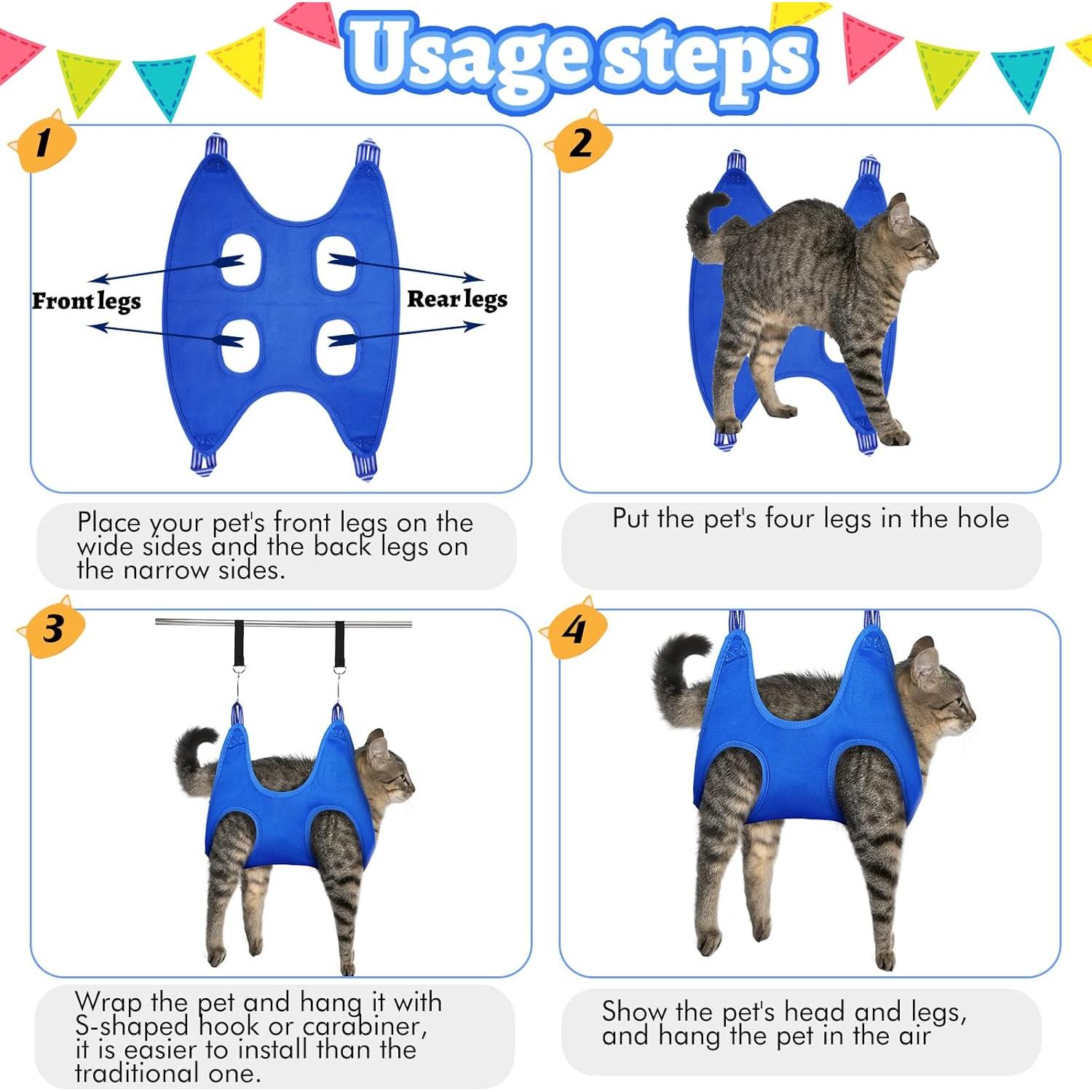 Hamaca de Aseo para Mascotas Ferraycle 14 en 1 Azul