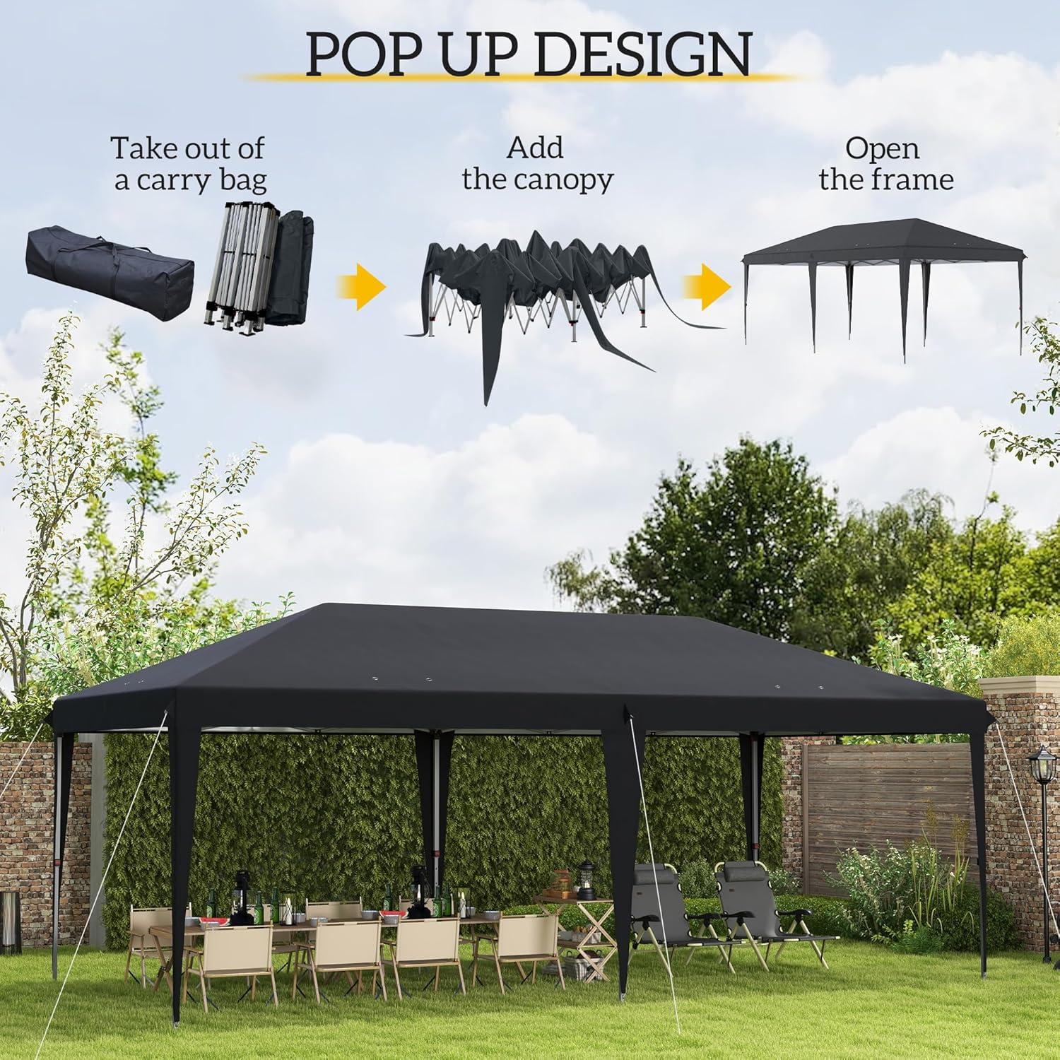 Carpa Plegable 3x6m SeeTruth, Alta Resistencia para Eventos