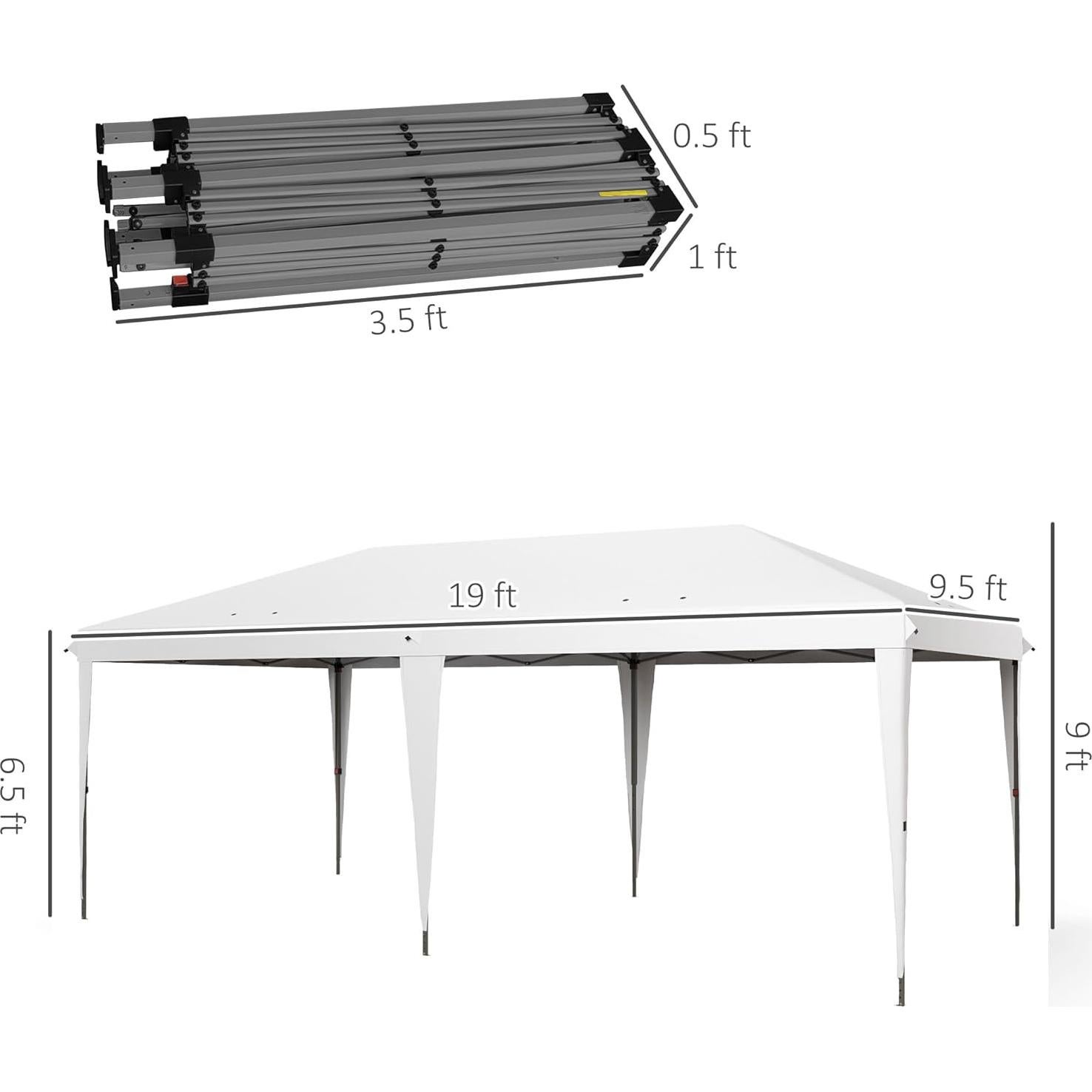 Carpa Plegable QiMaieeUSA 3.05m x 5.87m para Eventos