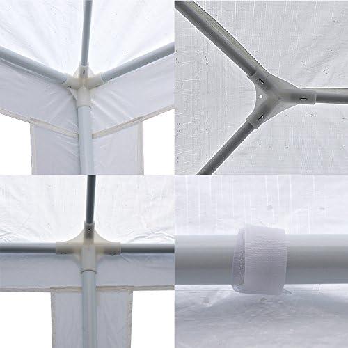 ZenStyle 10'x30' Large Outdoor Canopy Party Tent Wedding Tent with 6 Removable Window Sidewalls & 2 Zippered Doorways Gazebo Storage Pavilion Canopy Carport, White