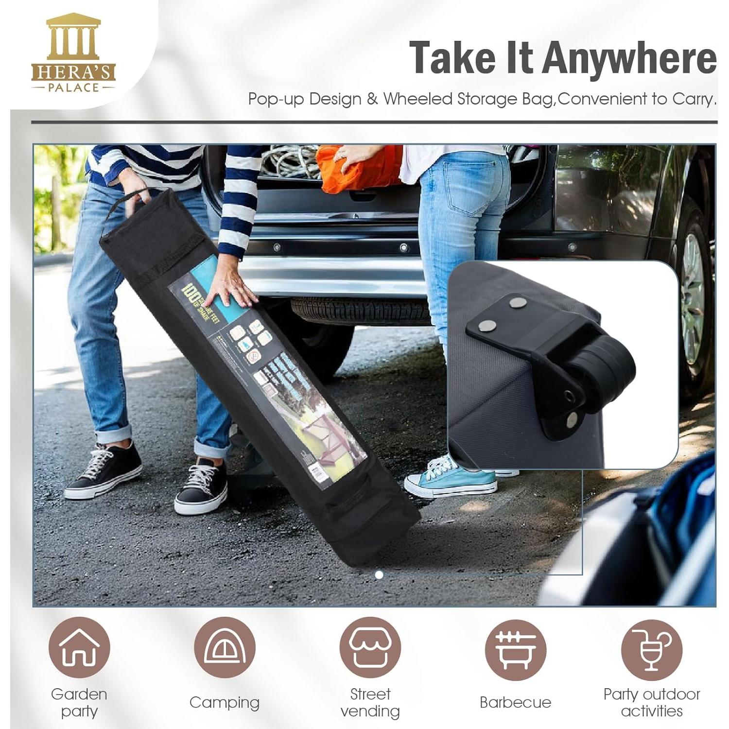 Carpa Plegable PALACIO DE HERA 3.05x3.05m con Mosquiteros