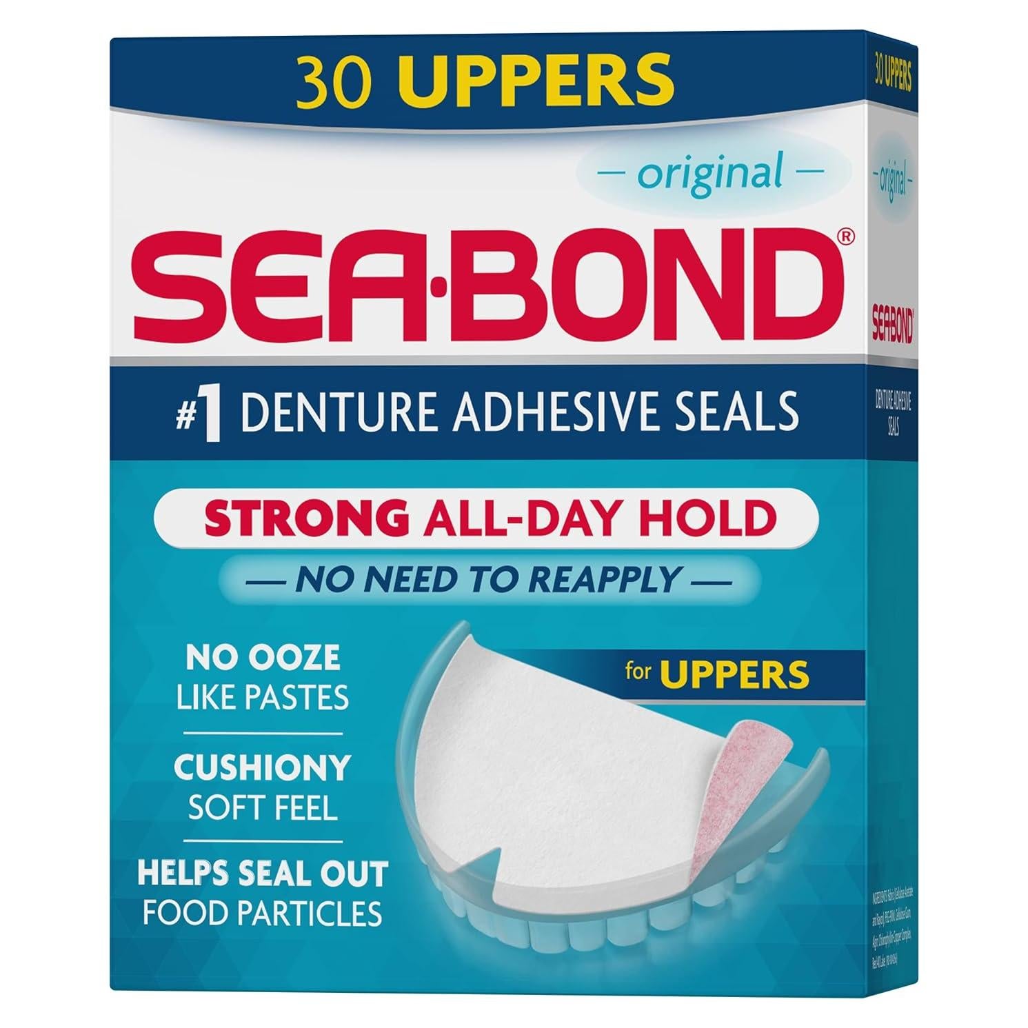 Sellos Adhesivos Dentaduras Sea Bond 30 Unidades Originales