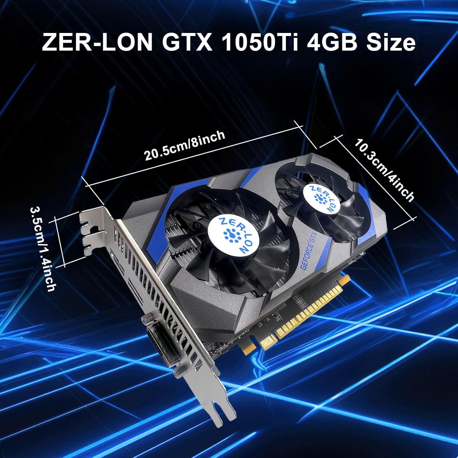 Tarjeta Gráfica ZER-LON GTX 1050 Ti 4GB GDDR5 128bit