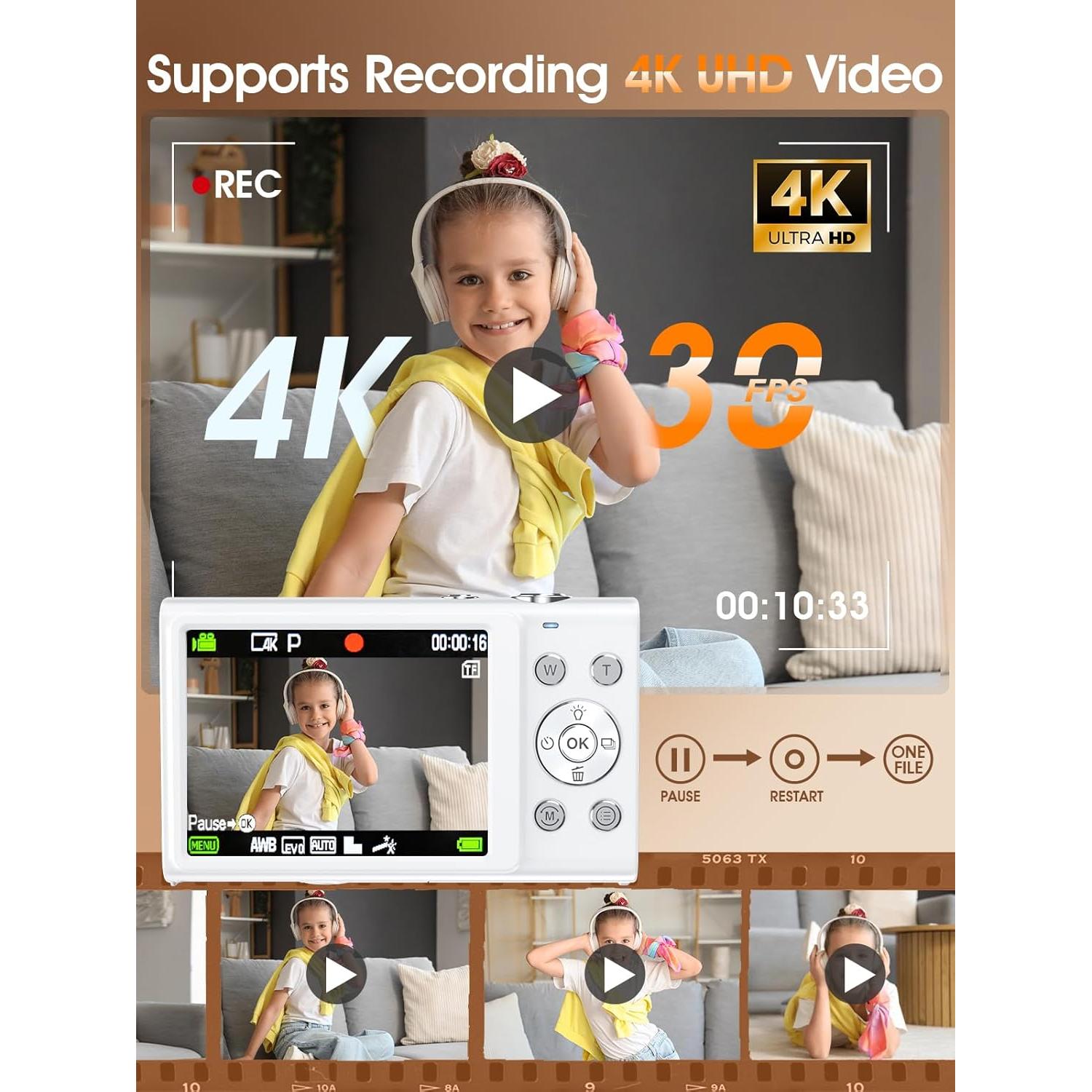 Cámara Digital Lecnippy DC402 48MP 4K Zoom 16X Compacta