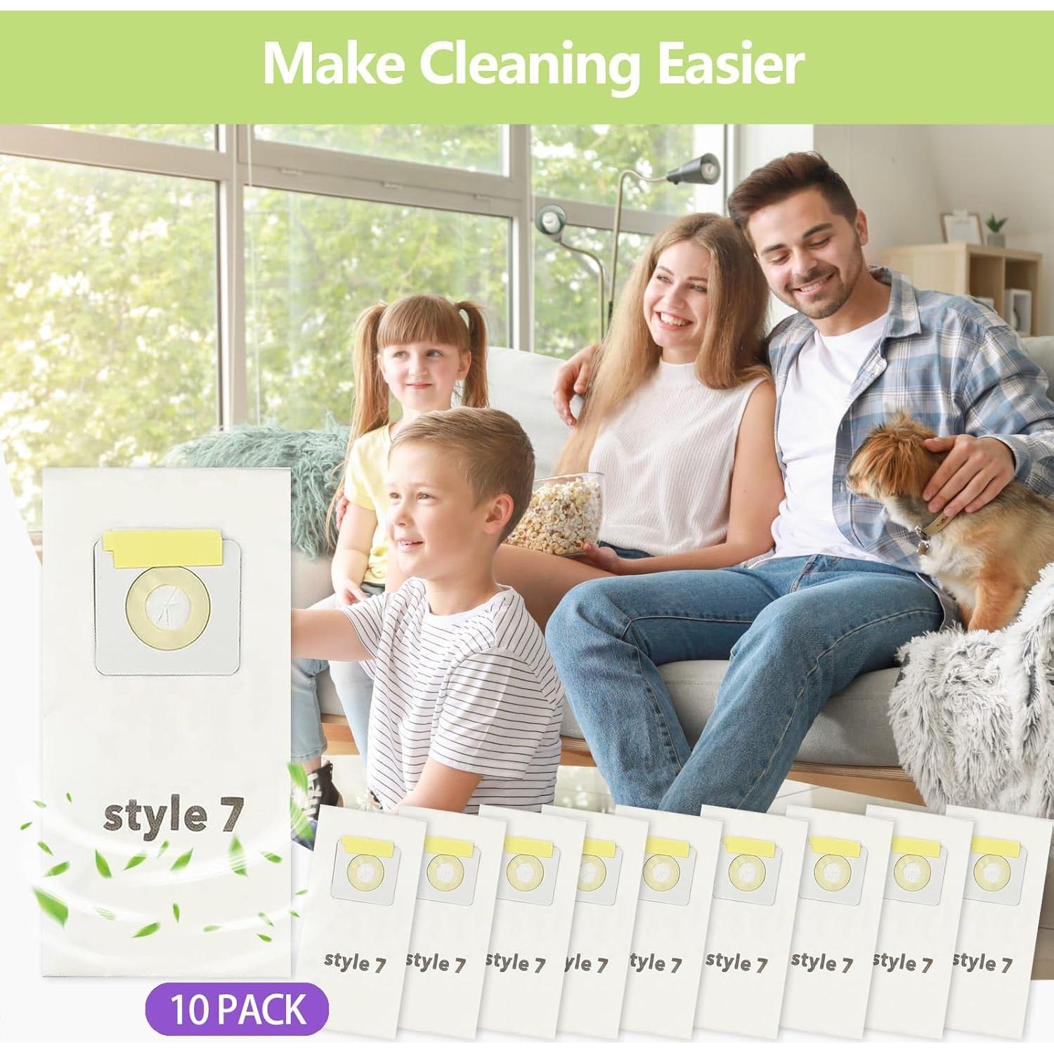 10 Bolsas de Aspiradora de Papel Tomkity Estilo 7 Compatibles