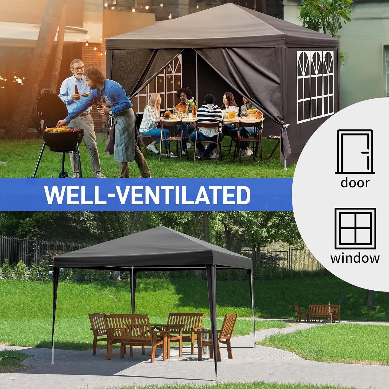 Carpa Gazebo Impermeable 3x3m XiongDaFaFa - Alta Resistencia UV