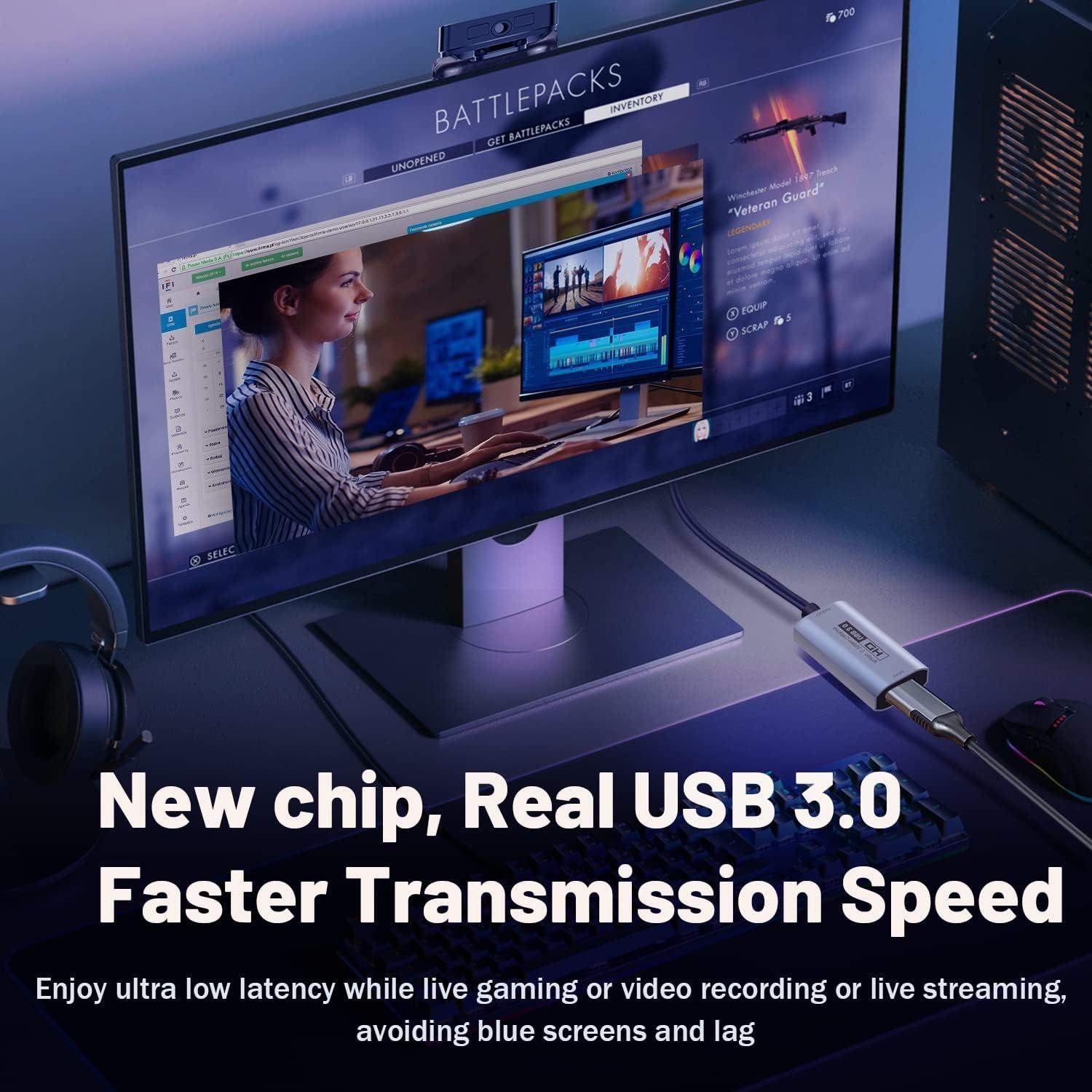 Tarjeta de Captura Guermok GVC-HDMI-USB3 4K 1080P 60FPS