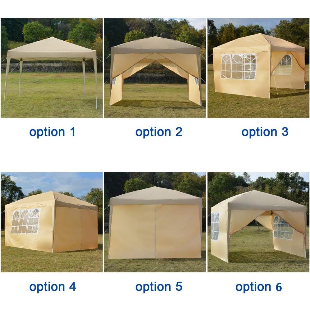 Carpa Plegable 3x3m AMOPA Impermeable con 4 Paredes y Ventanas