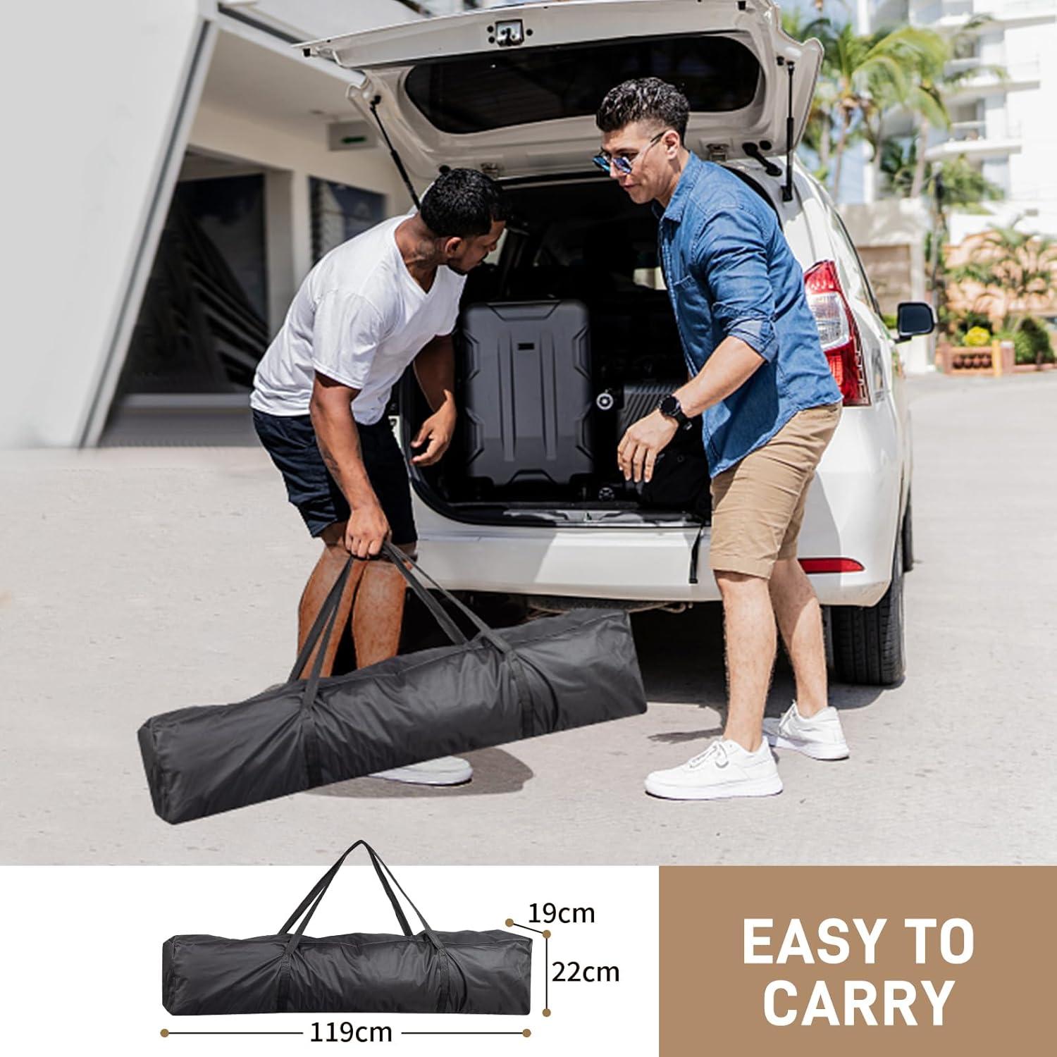 Carpa Plegable 3x3m AMOPA Impermeable con 4 Paredes y Ventanas