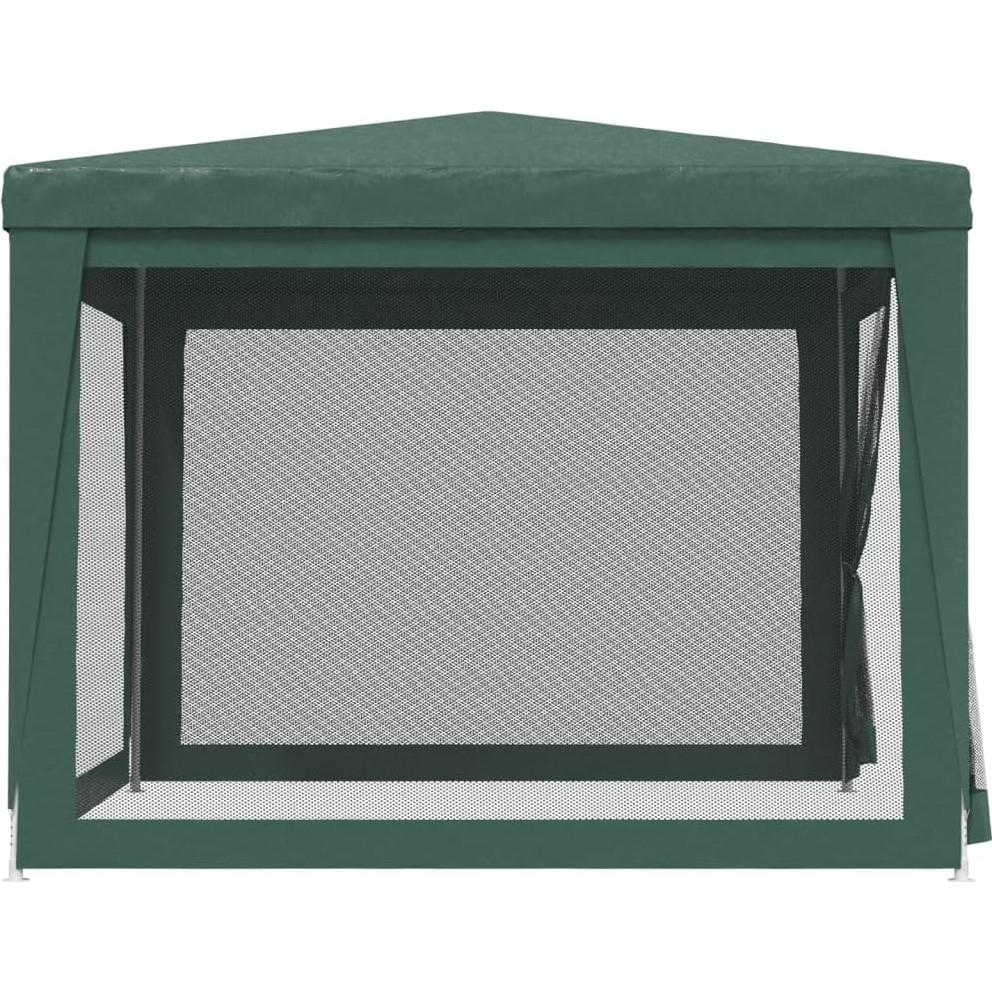 Party Tent with 4 Mesh Sidewalls Green 9.8'x9.8' HDPE,Party Tent with Iron Frame and WaterResistant Roof for Outdoor Events Outdoor Canopies, Outdoor Gazebos