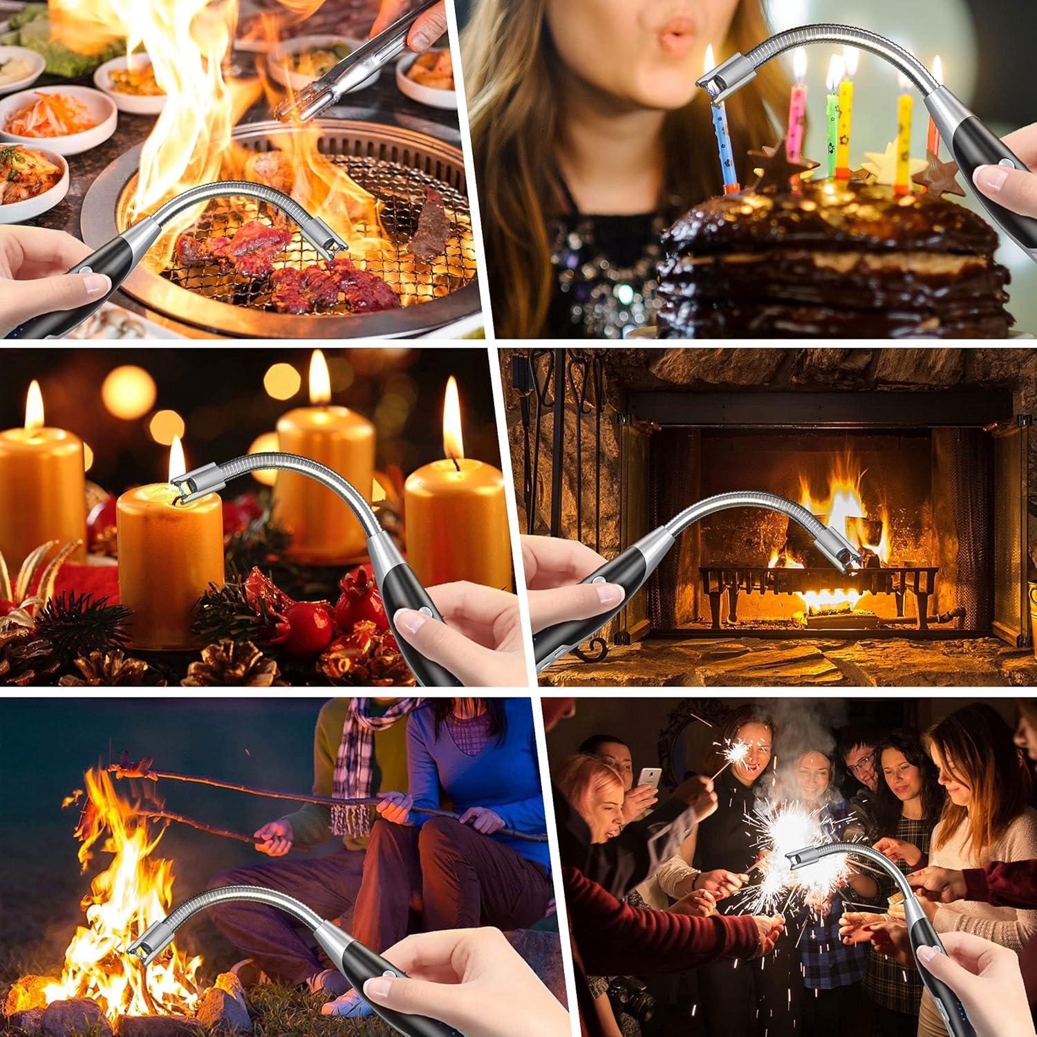 Encendedor Eléctrico AT-Mizhi Recargable con Linterna LED