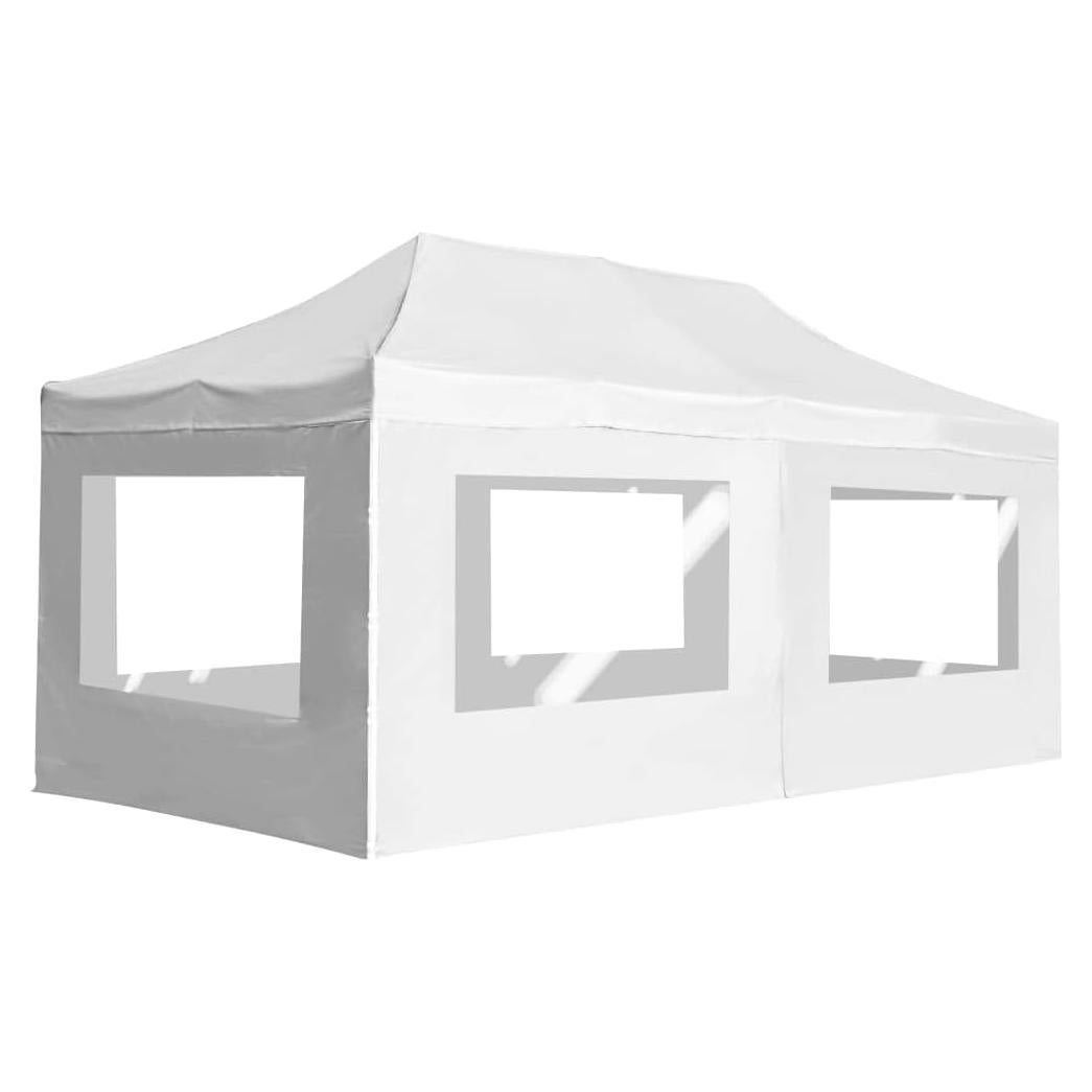 Carpa de Fiesta Plegable Dyncan 6x3m Impermeable Blanca