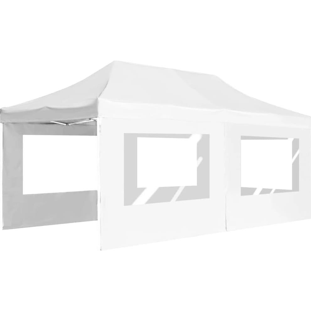 Carpa de Fiesta Plegable Dyncan 6x3m Impermeable Blanca