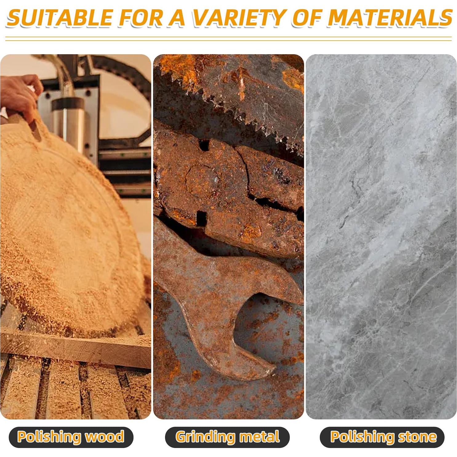 10 Cepillos de Copa de Alambre WUBOECE 5.08 cm Acero Carbono