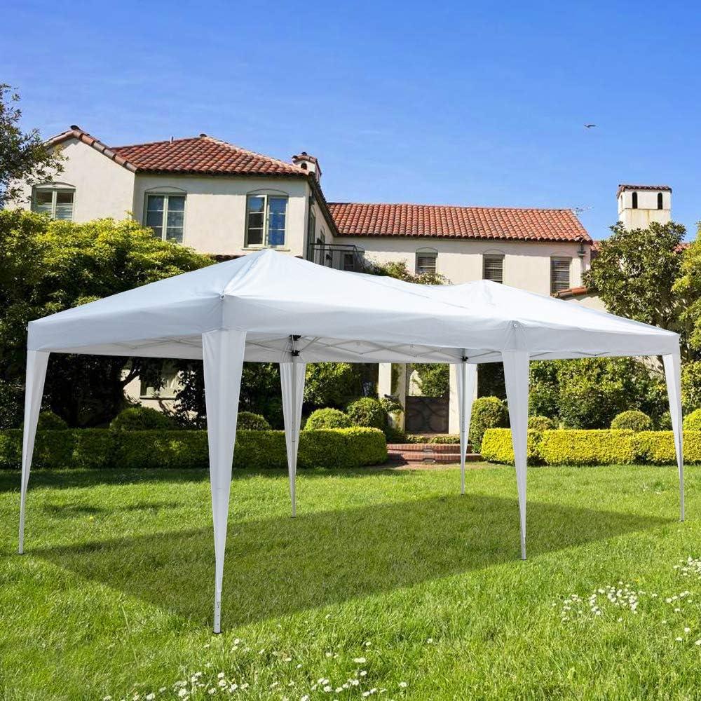 Toldo Gazebo Plegable YYAO 3x6m Impermeable Altura Ajustable