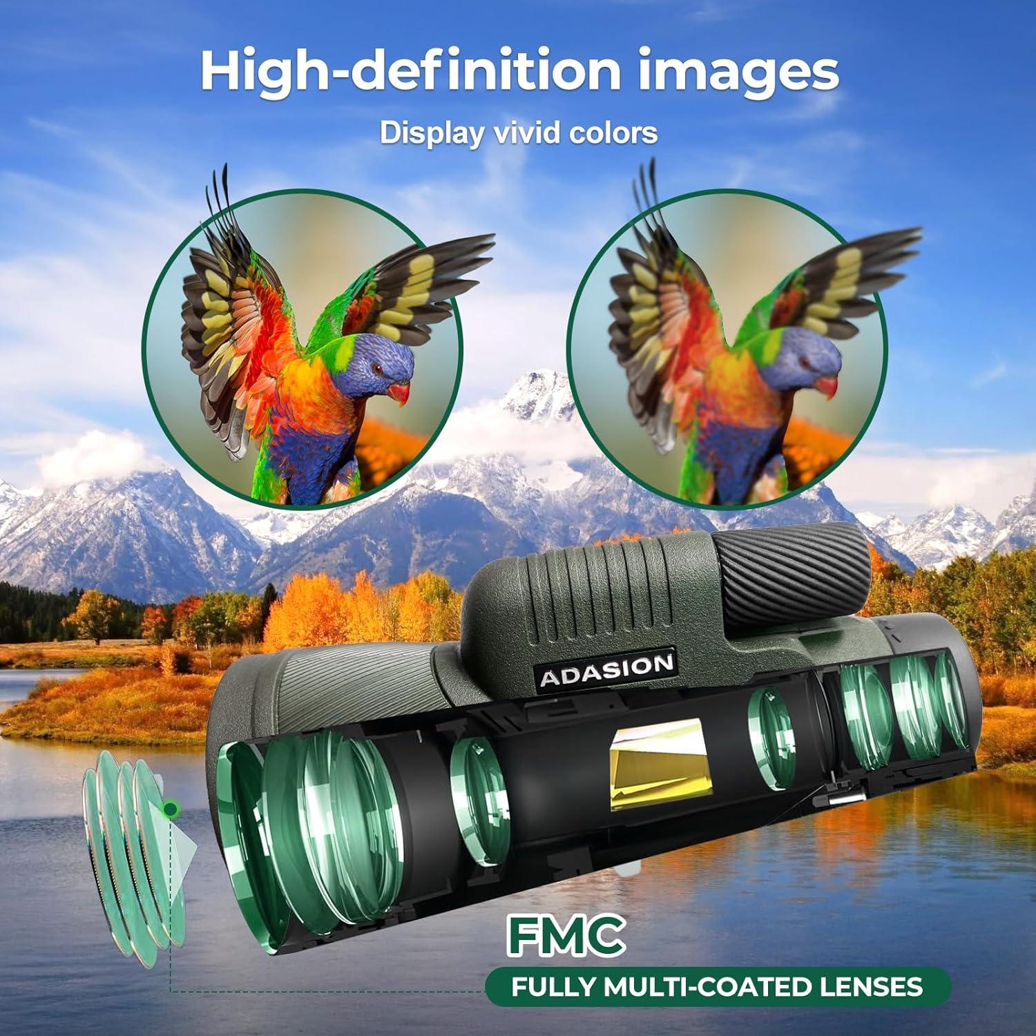 Telescopio Monocular HD Adasion 12x56 Impermeable para Aves