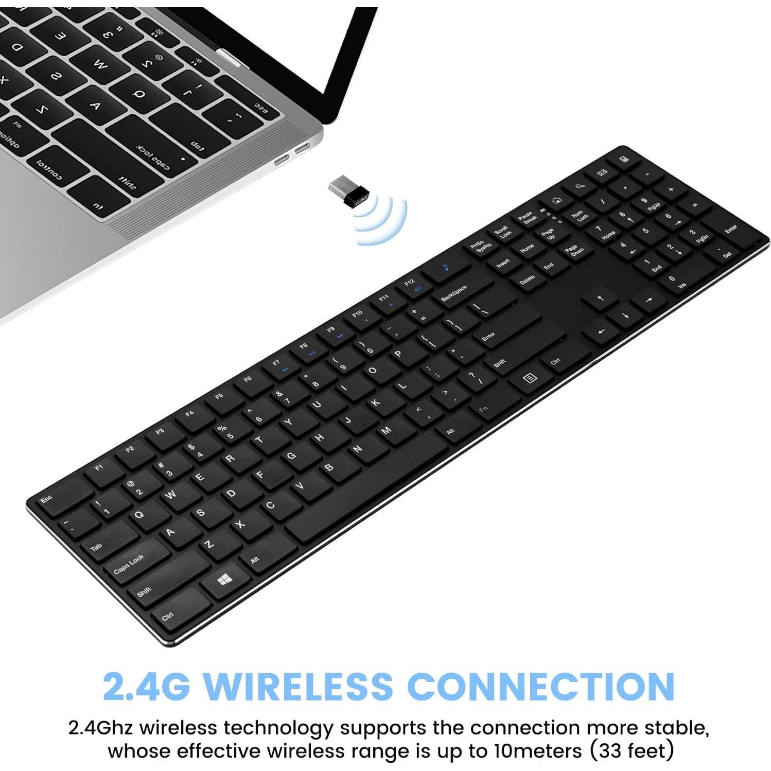 Teclado Inalámbrico TIETI K01R Slim 2.4G con Numérico