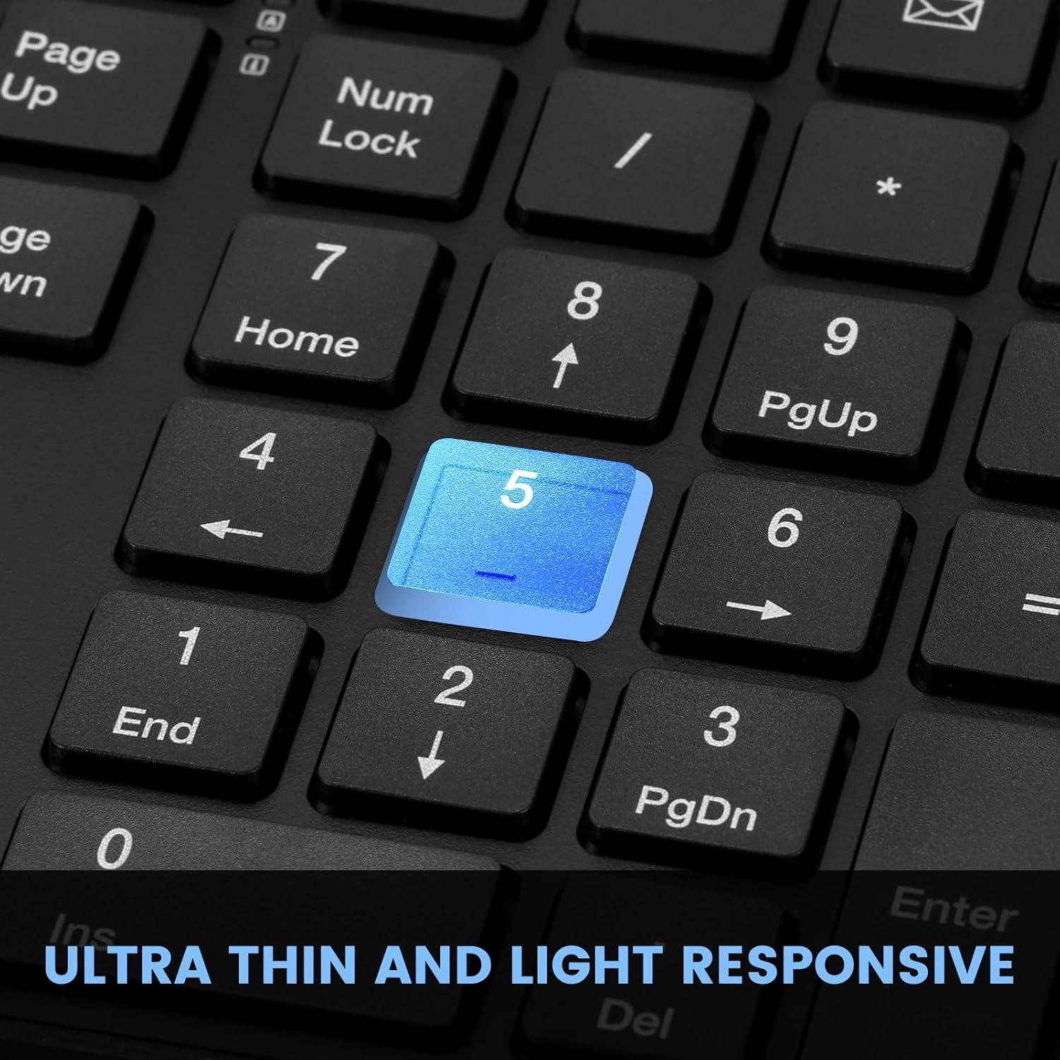 Teclado Inalámbrico TIETI K01R Slim 2.4G con Numérico