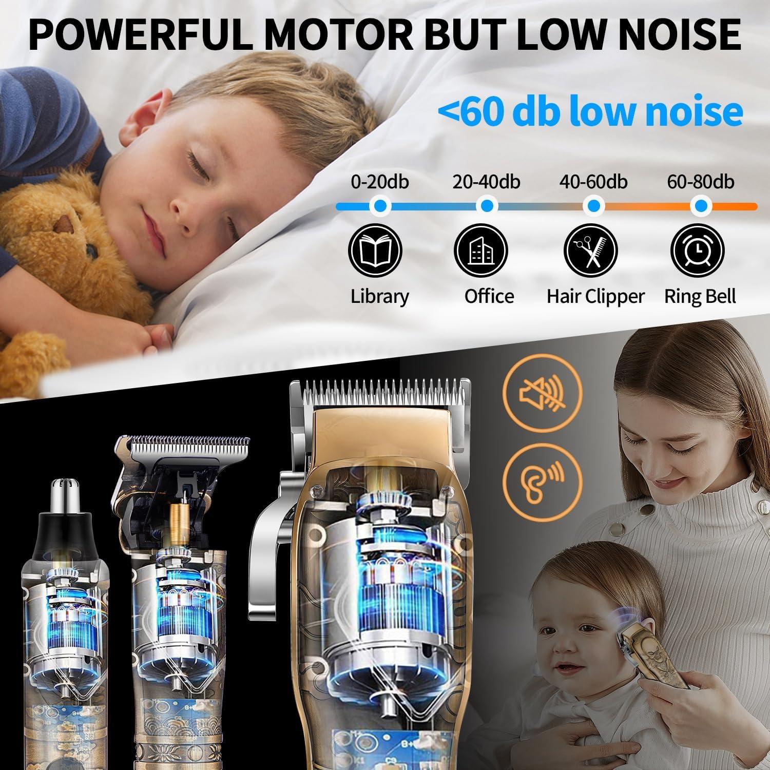 Set Recortadoras de Cabello Roziapro Inalámbricas Oro