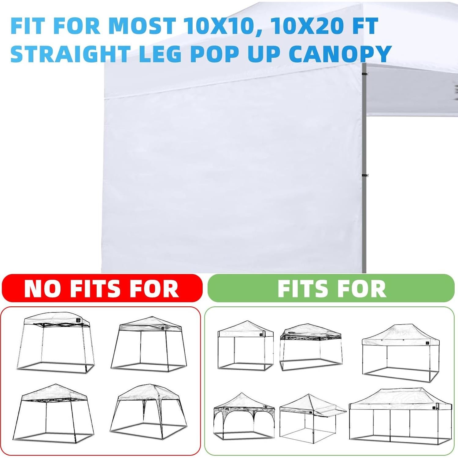 Paredes Laterales de Carpa Joramoy 3 PCS Impermeables 185x300 cm