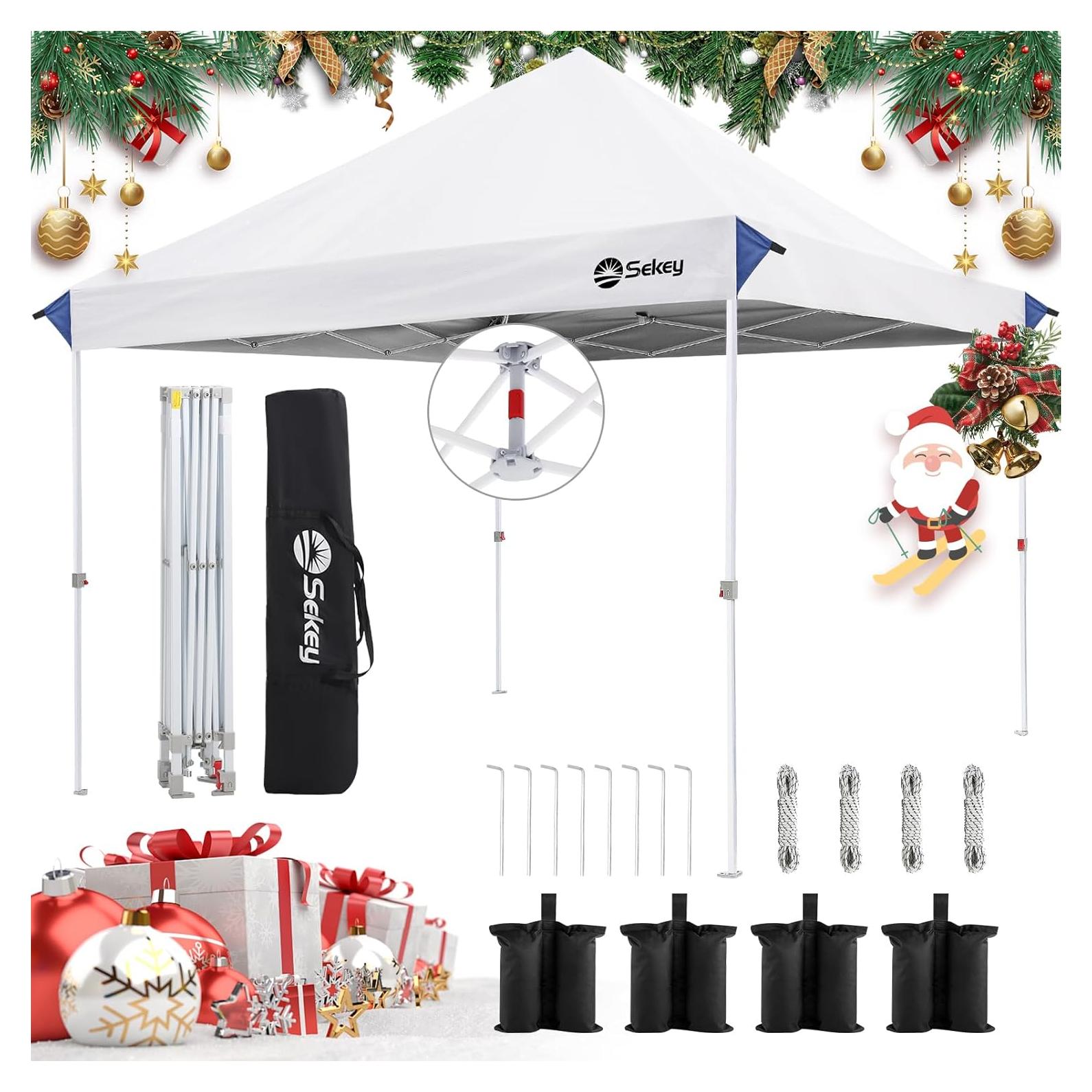 Carpa Plegable Sekey 10x10 Blanco - Sombra UV 99% para Eventos