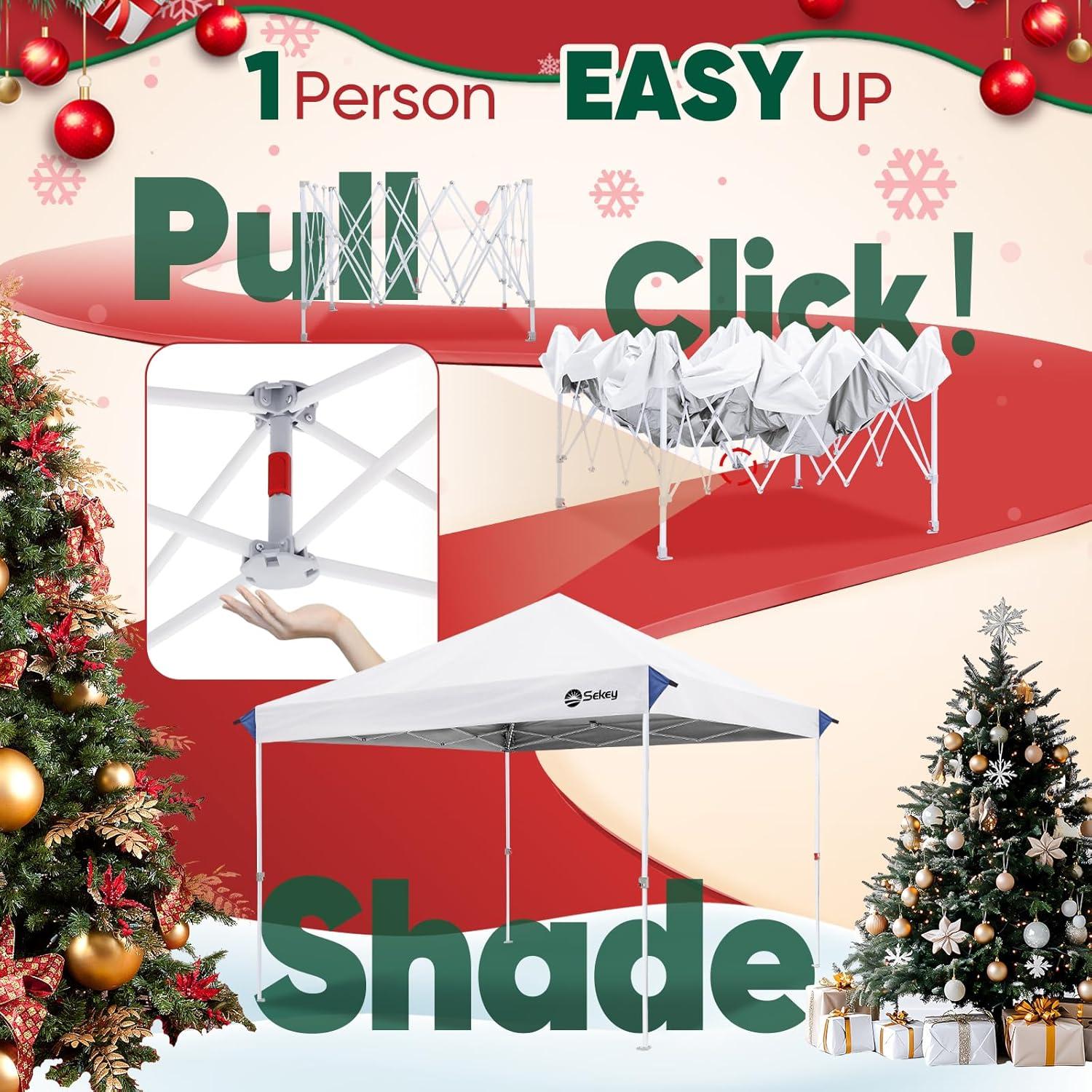 Carpa Plegable Sekey 10x10 Blanco - Sombra UV 99% para Eventos