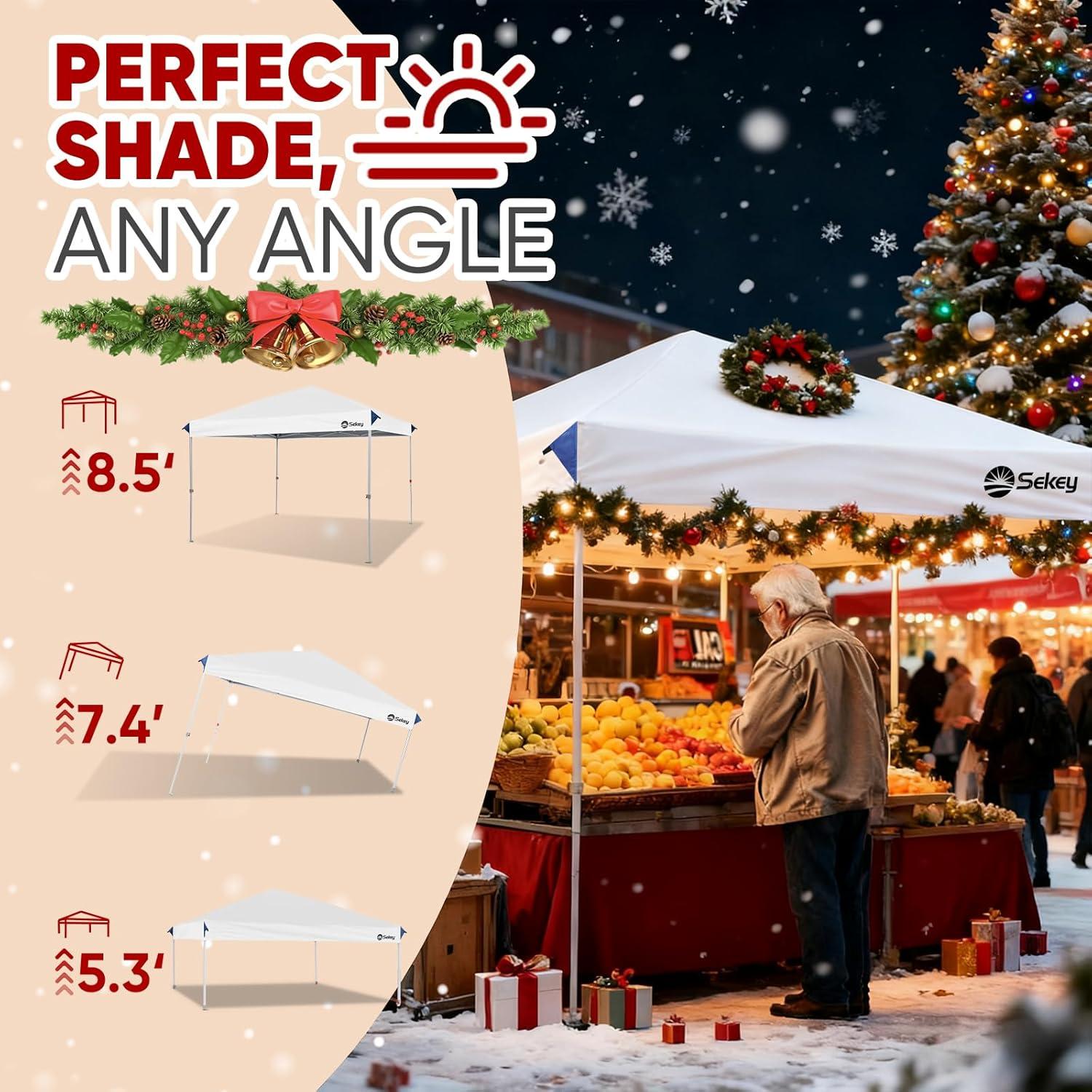 Carpa Plegable Sekey 10x10 Blanco - Sombra UV 99% para Eventos