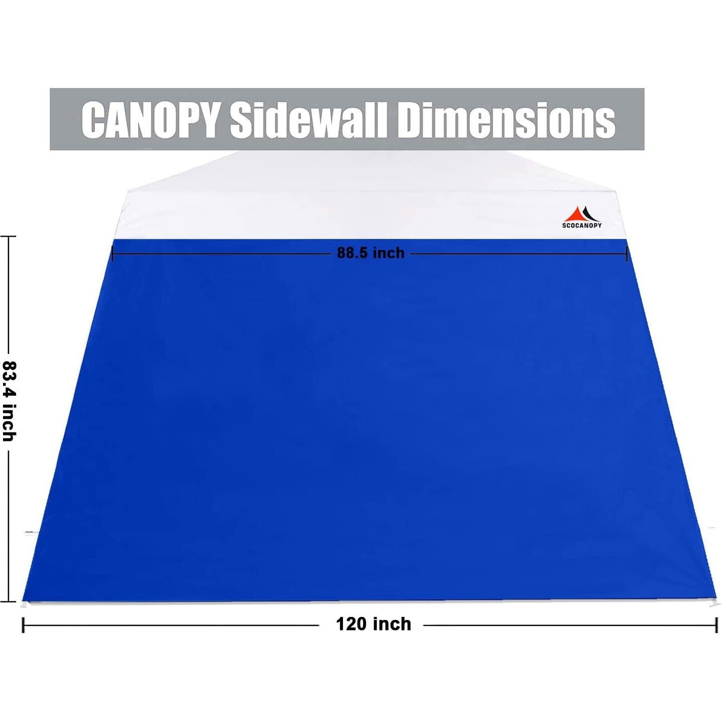 Pared Lateral Impermeable SCOCANOPY para Carpa 10x10 pies Azul