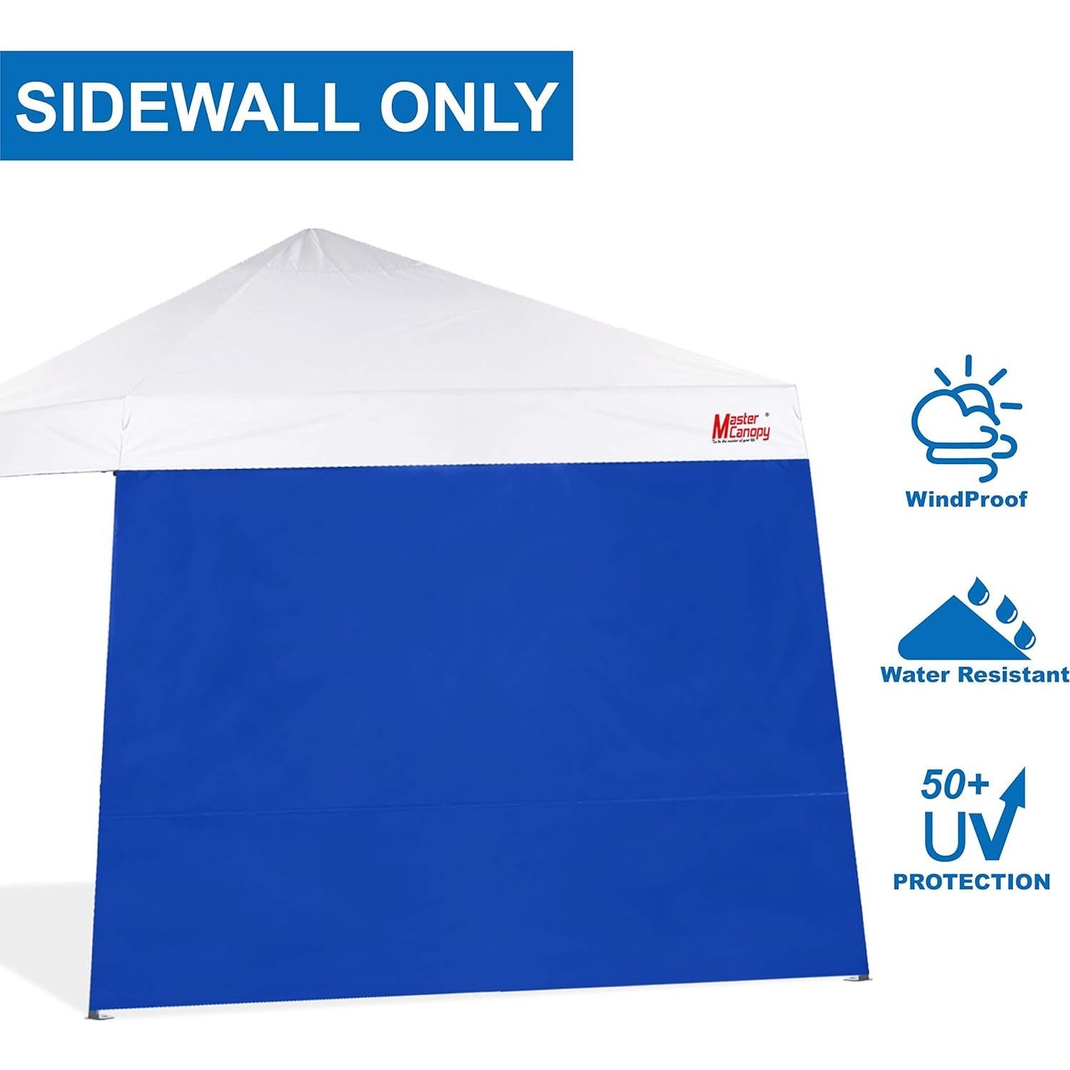 Pared Lateral MASTERCANOPY para Carpa 3x3m Azul Resistente