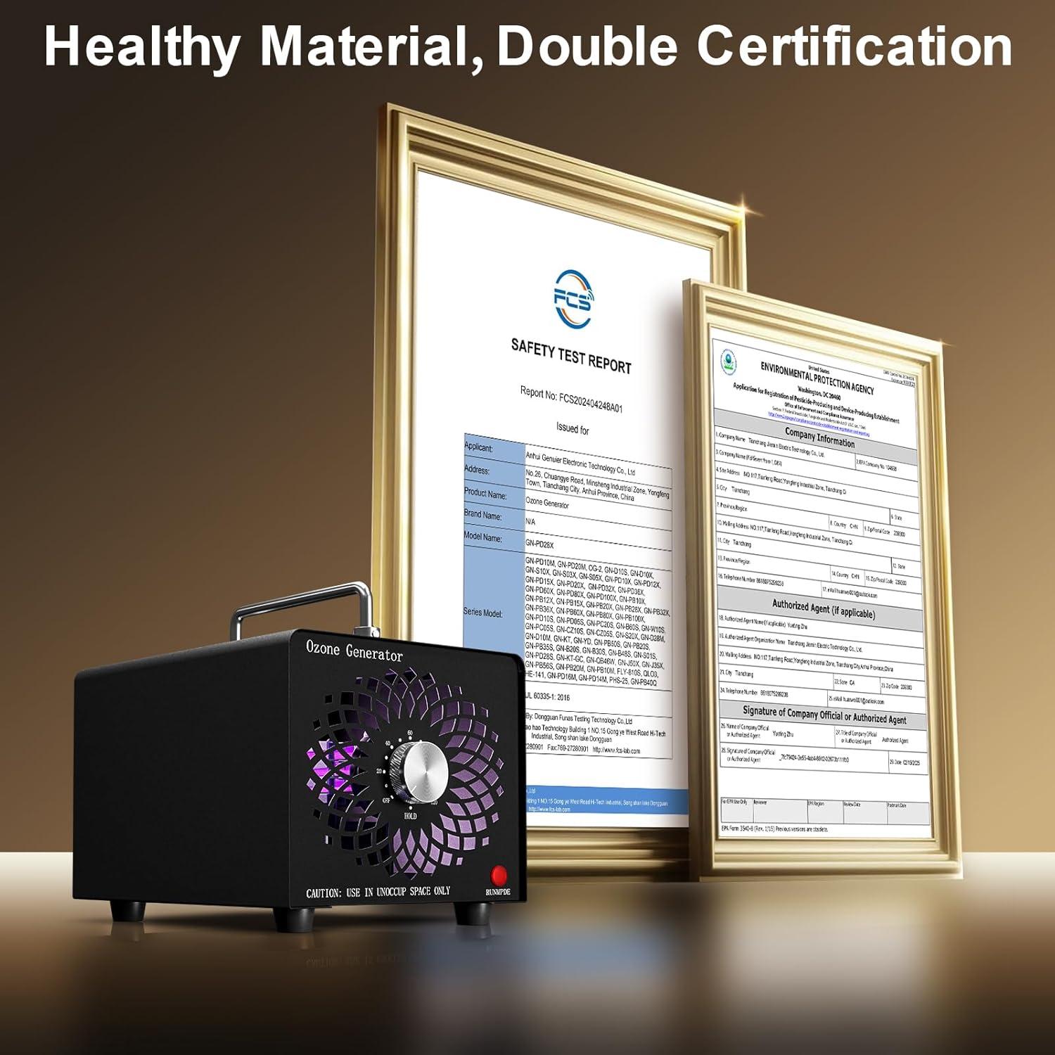 Generador de Ozono Manfh GN-PC20S 55000mg/h para 557m²