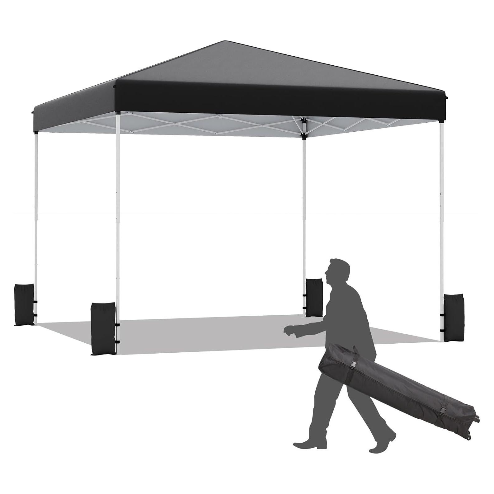 Carpa Plegable EROMMY 3x3m Negra Impermeable para Eventos